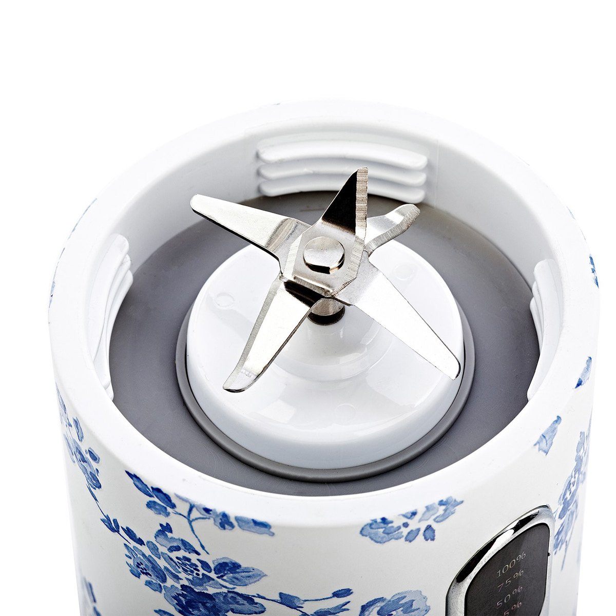 Laura Ashley Bärbar smoothieblender 45 cl China Rose blå/vit