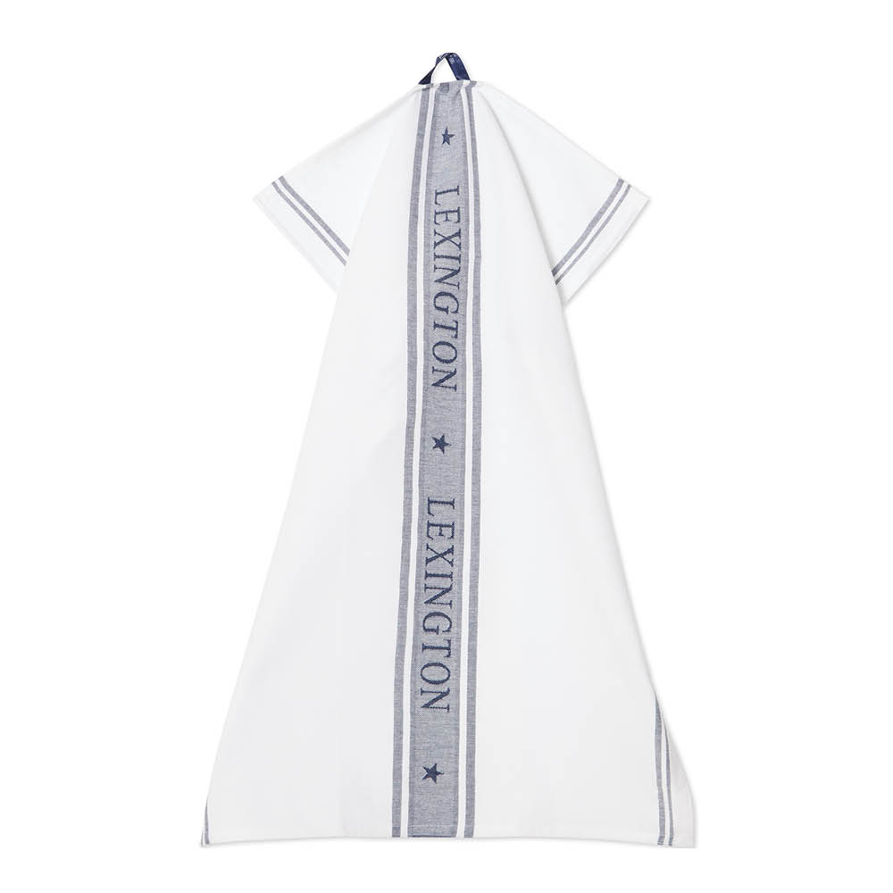 Lexington Icons kjøkkenhåndkle stjerne 70x50 cm hvit/dress blå