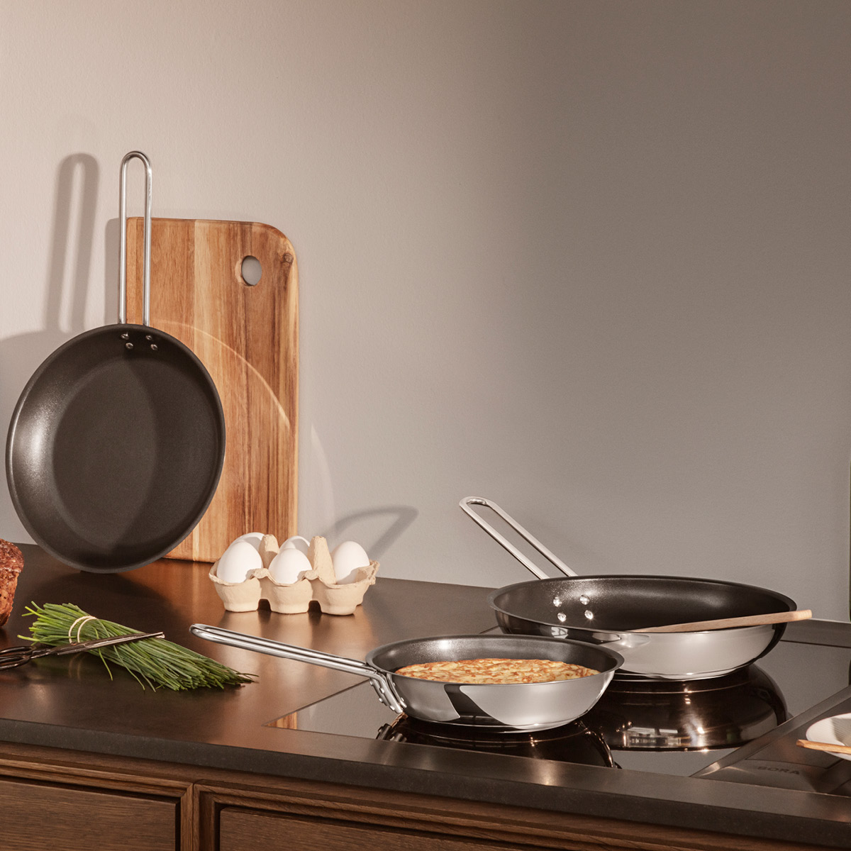 Eva Trio Stainless Steel stekpanna 24 cm Slip-Let® beläggning