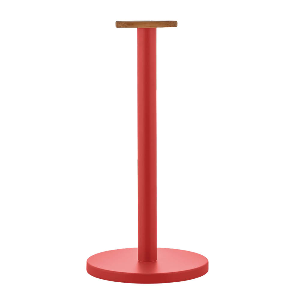 Alessi Mattina hushållspappershållare 33 cm röd/bambu