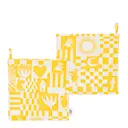 Mumin Fest grytlapp 23x23 cm 2-pack gul