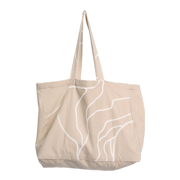 Reconnect tote bag 45x35 sandfärgad
