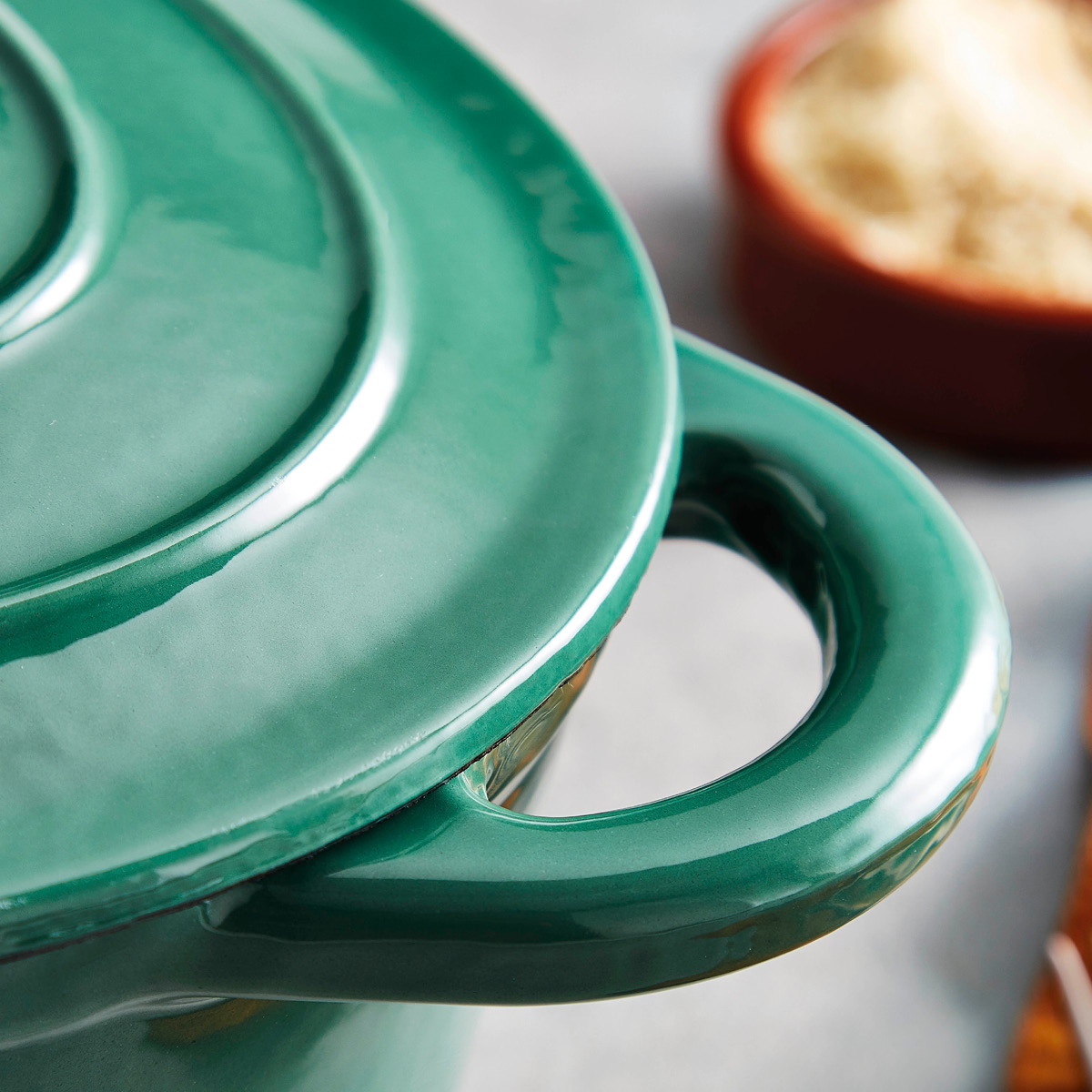 Barbary&Oak Gjutjärnsgryta oval 29 cm 3 L Grön