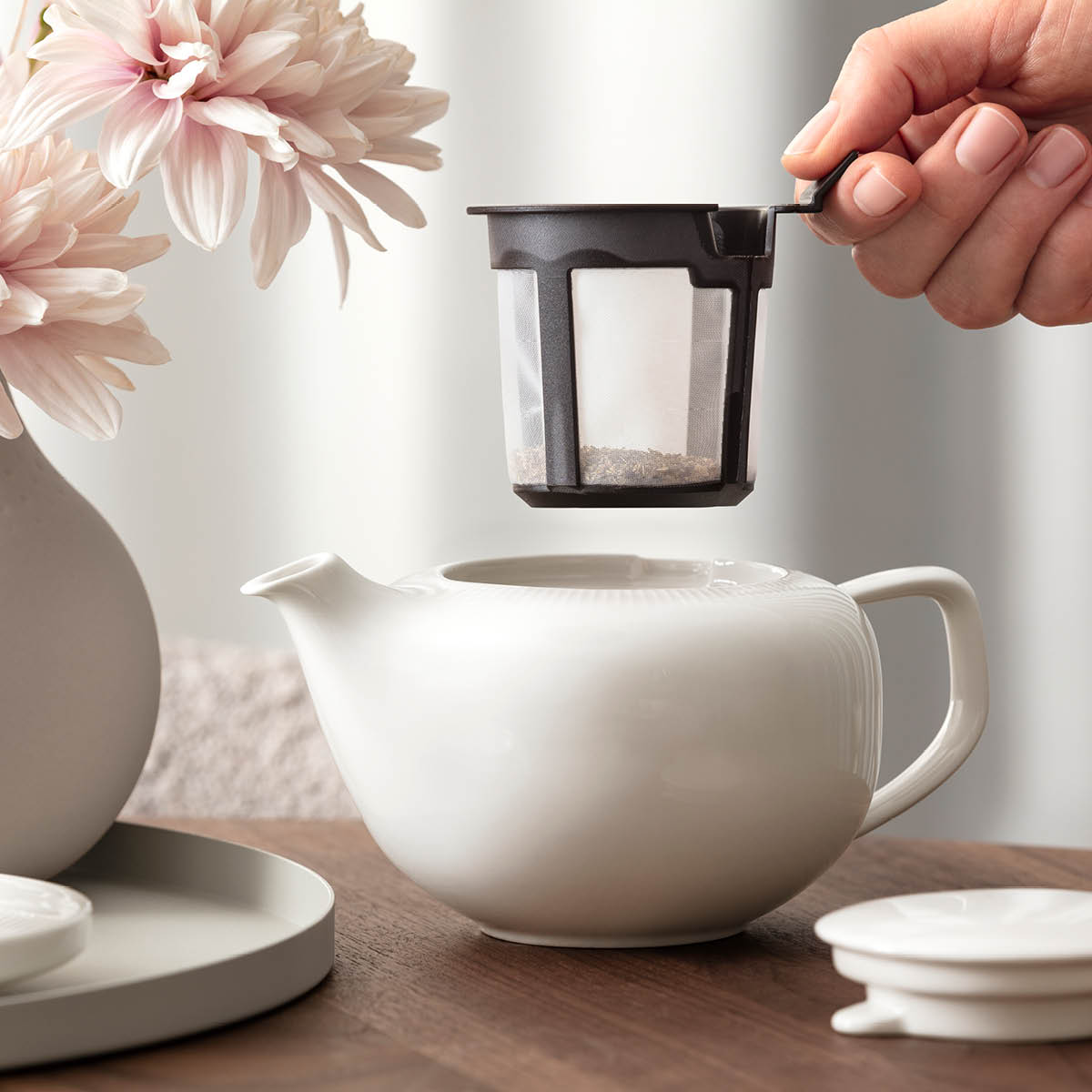 Villeroy & Boch Afina tekanne med lokk og filter 0,44L hvit