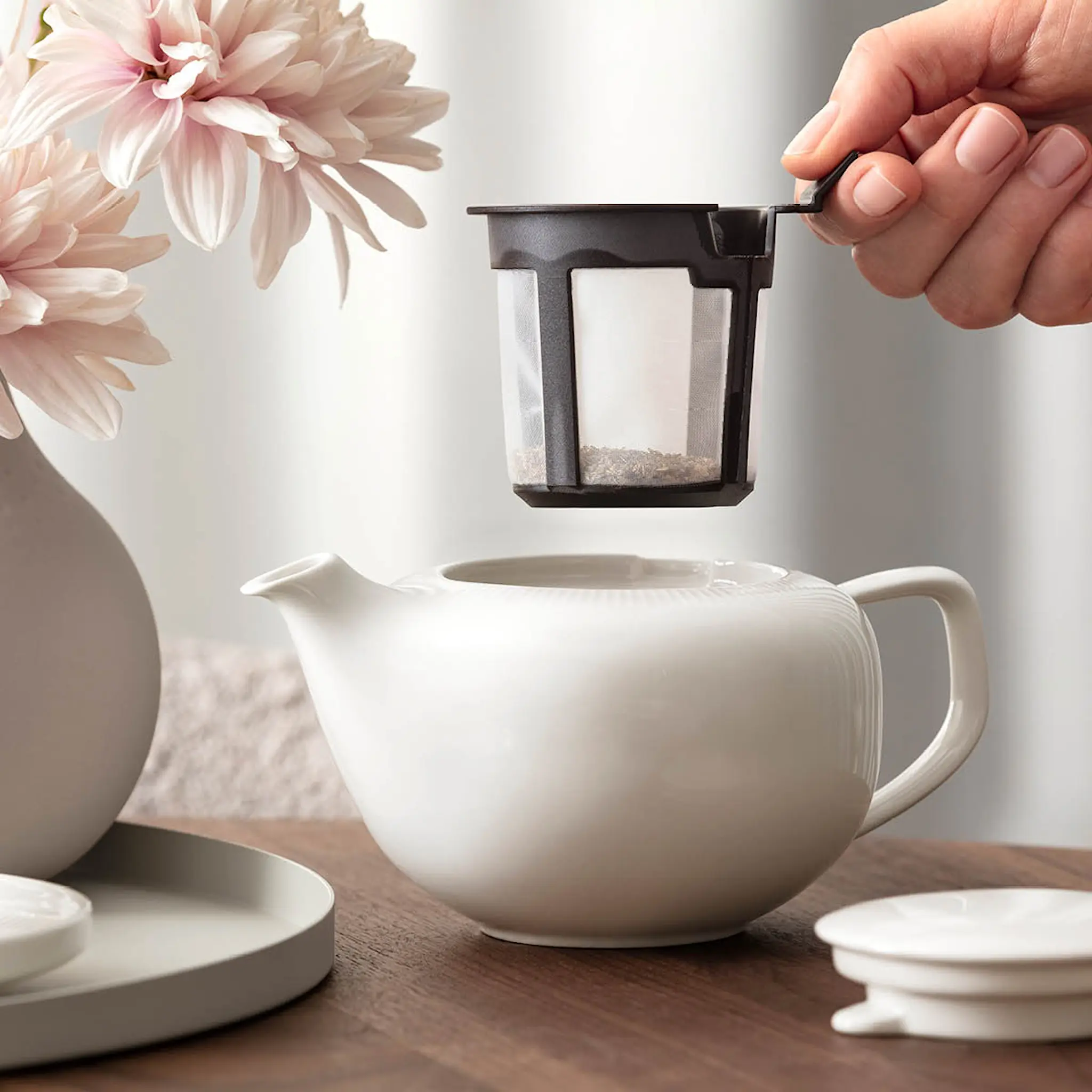 Villeroy & Boch Afina tekanne med lokk og filter 0,44L hvit