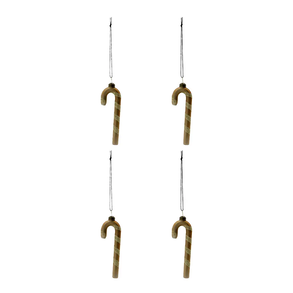 Stik julepynt 4 stk gull