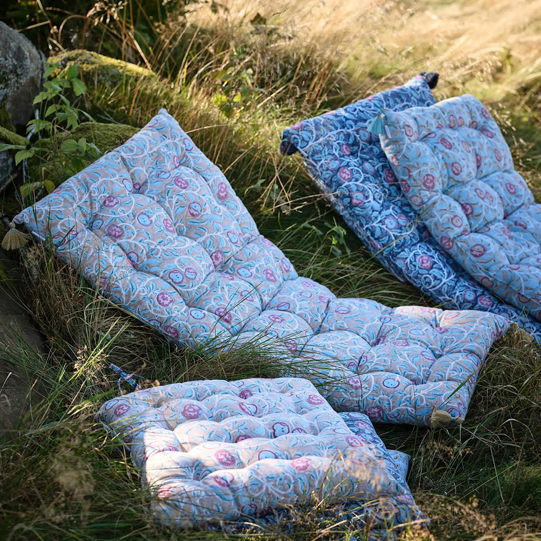 Chamois Apple sittdyna 50x100 cm blå