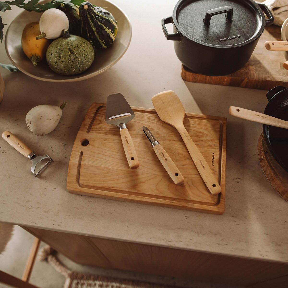 Fiskars Folken skreller fast blad 17 cm tre/stål