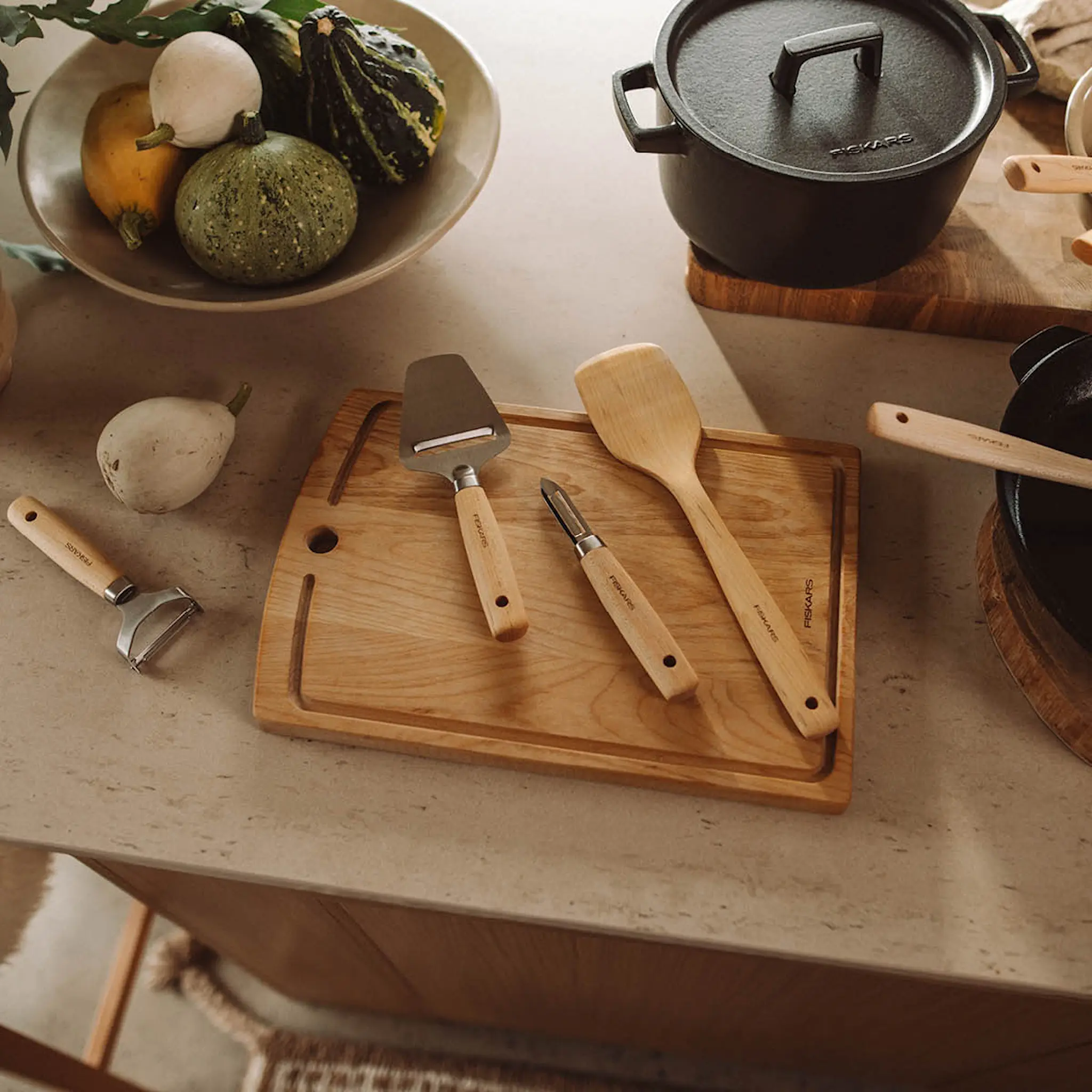 Fiskars Folken skalare fast blad 17 cm trä/stål