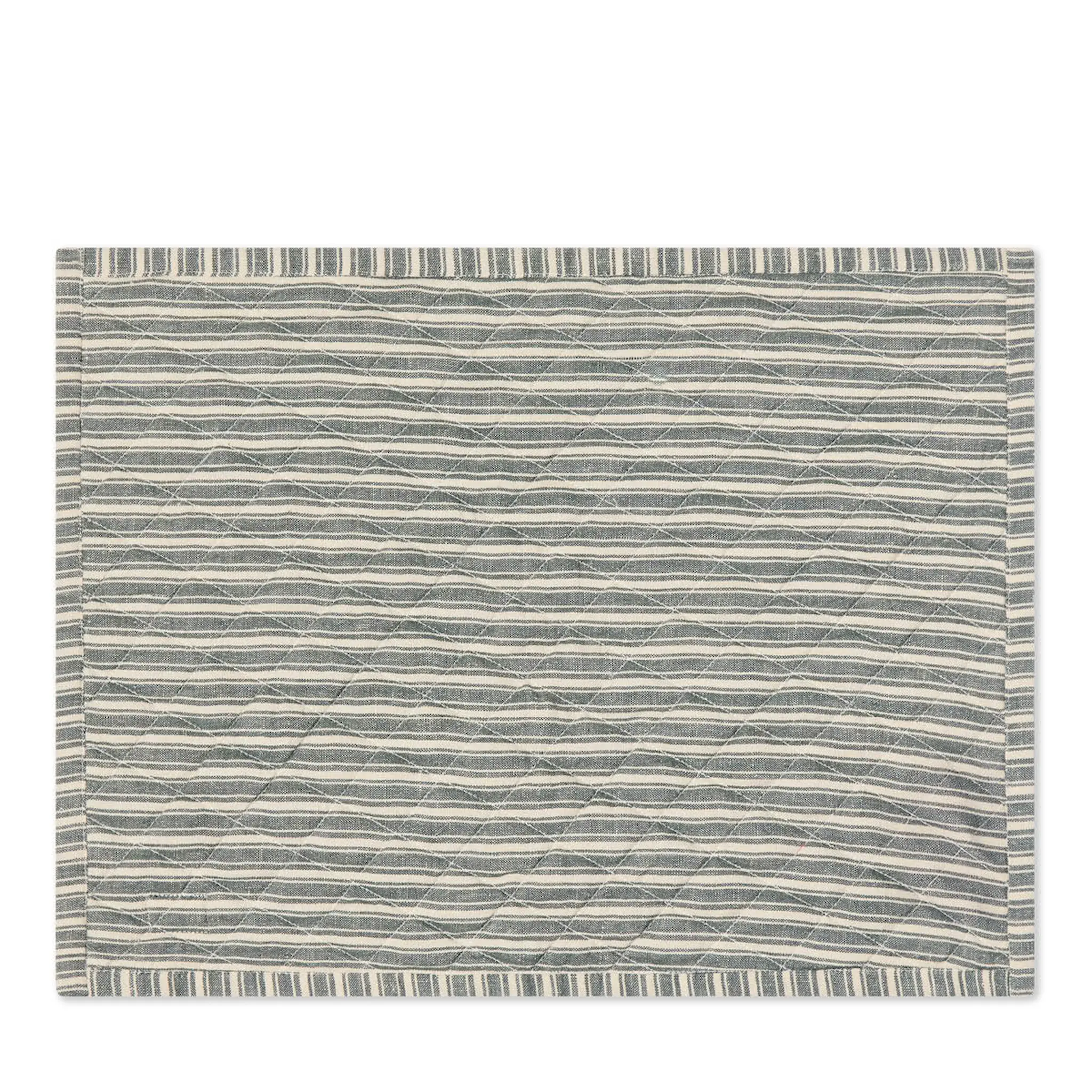 Lexington Dubbelsidig bordstablett quiltad linne/bomull 35x45 cm grön/ljusbeige/röd