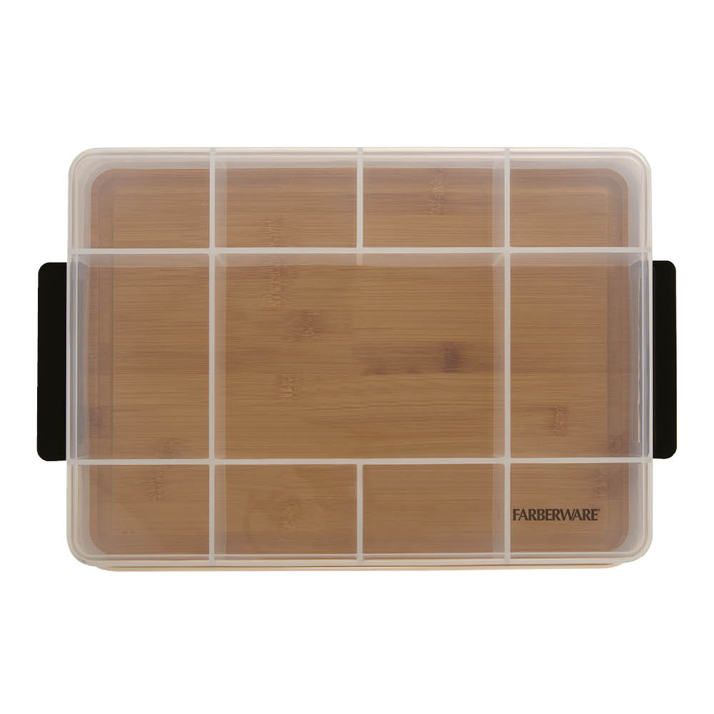 Farberware Snacklebox Eväsrasia 11 lokeroa 30x40,5 cm Bambu