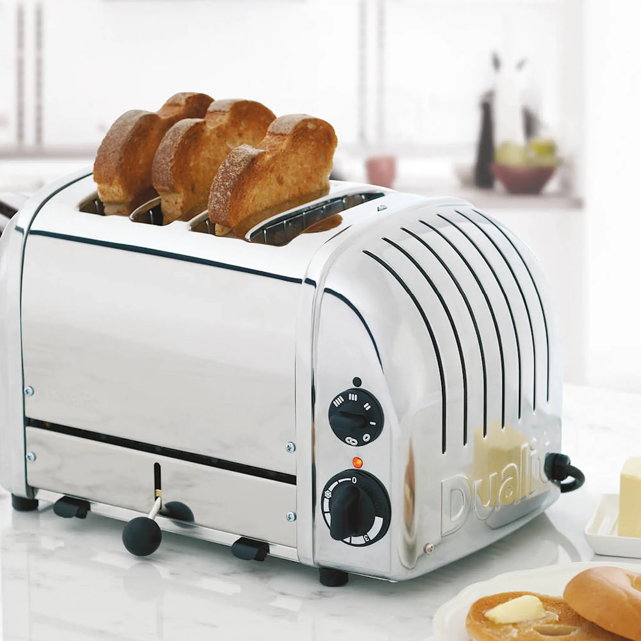 Dualit Classic Brödrost 4 skivor Rostfri