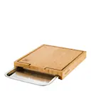 BBQ+ skärbräda i bambu med uppsamlingsbricka 30x39 cm