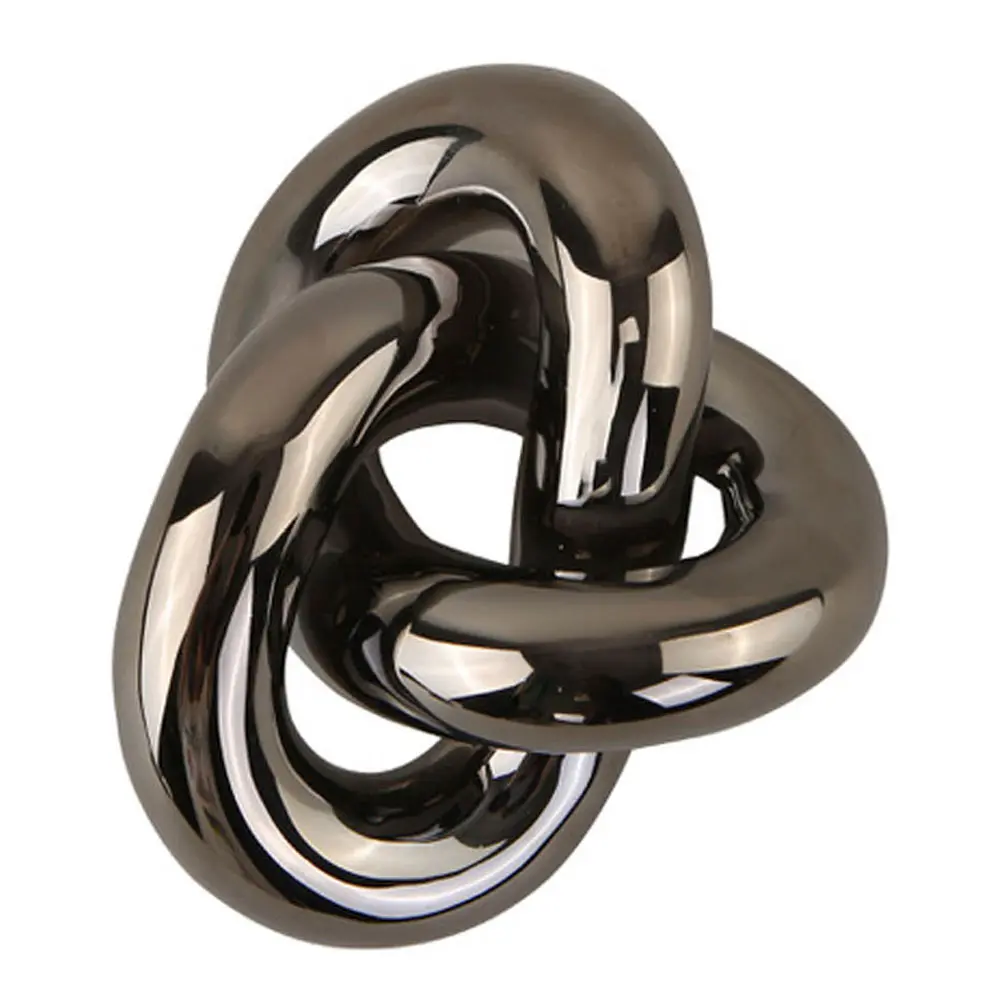 Knot Table Veistos 6 x 11,5 x 9 cm Tumma hopea