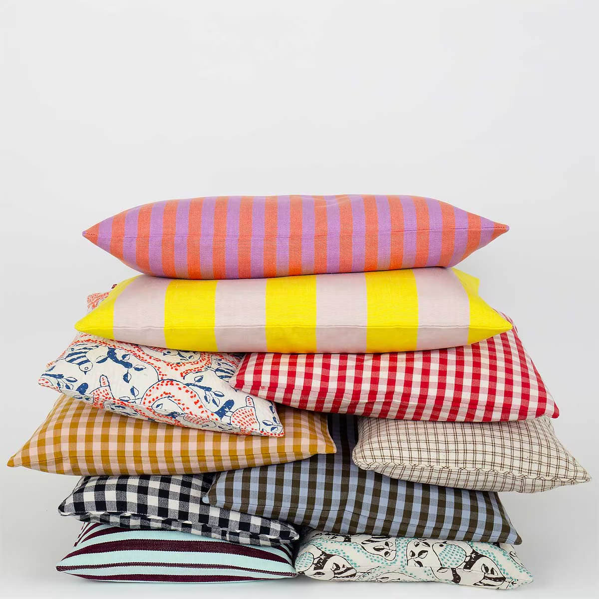 A World of Craft Maria putetrekk 40x40 cm lys blå/brun