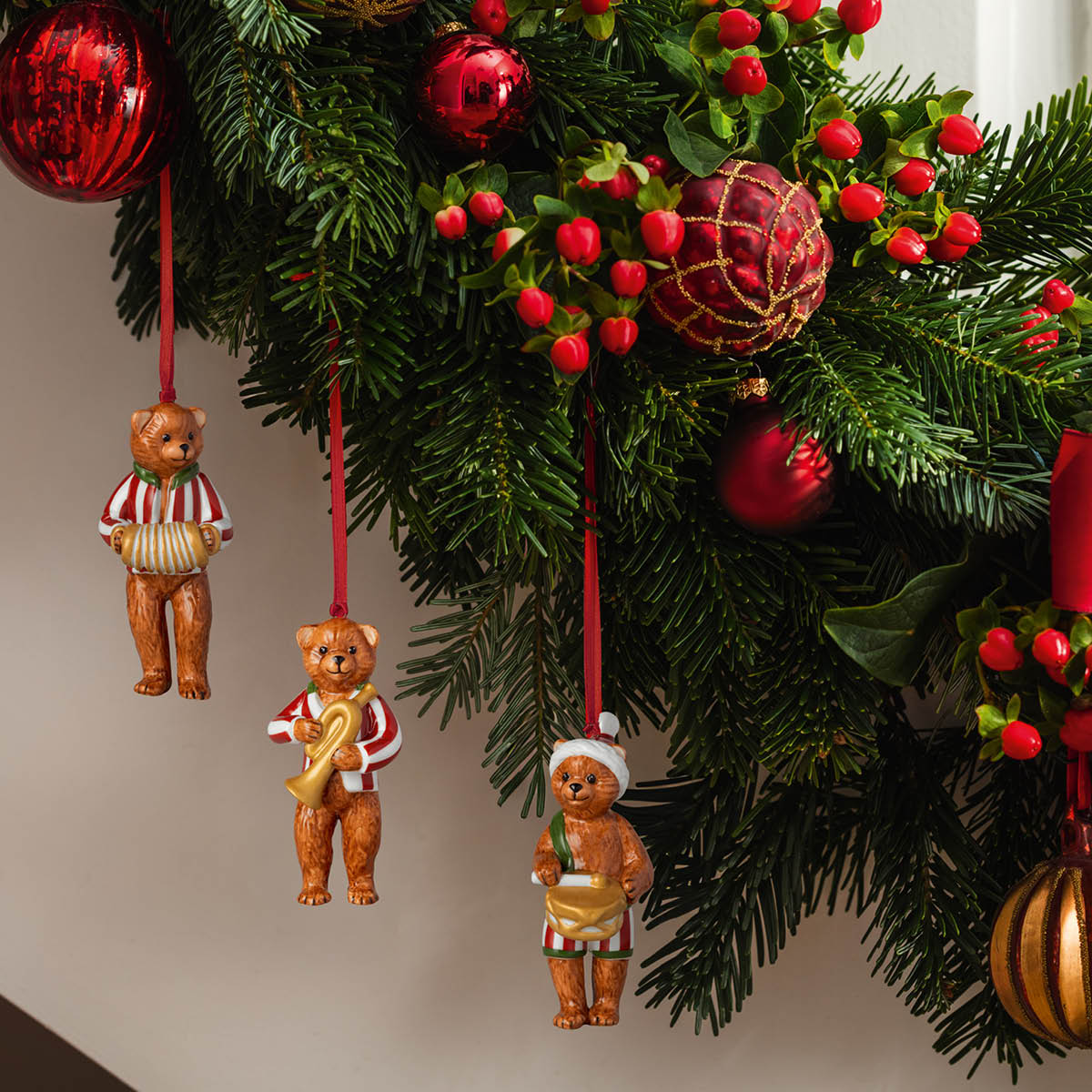Villeroy & Boch Nostalgic Ornament teddybjørn 19,5x14 cm 3 stk multi