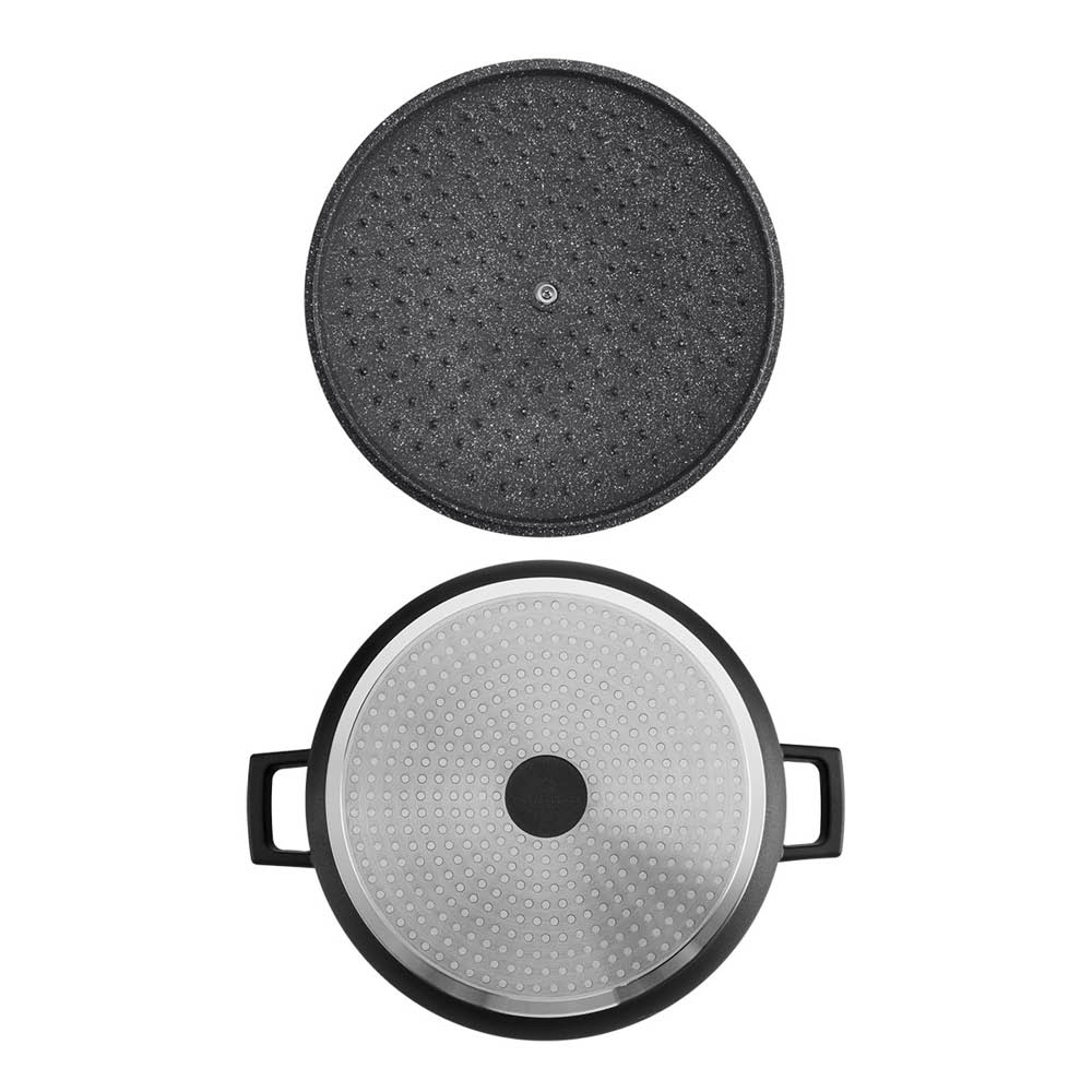 MasterClass Cast Aluminium låg gryta 5 L svart