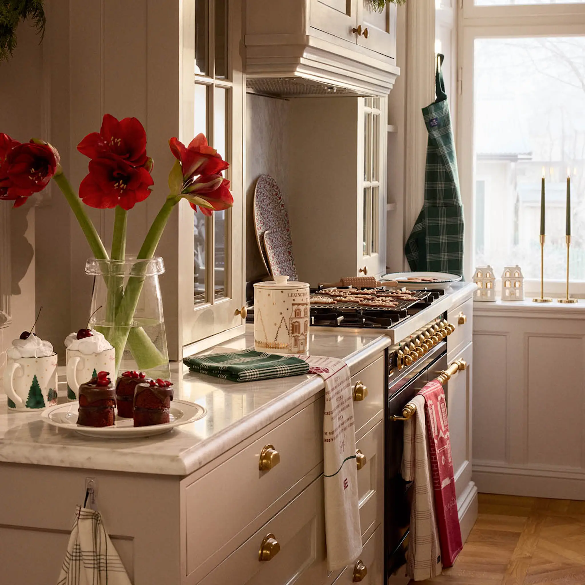 Lexington House Lyhty 9x10 cm Valkoinen/Kulta