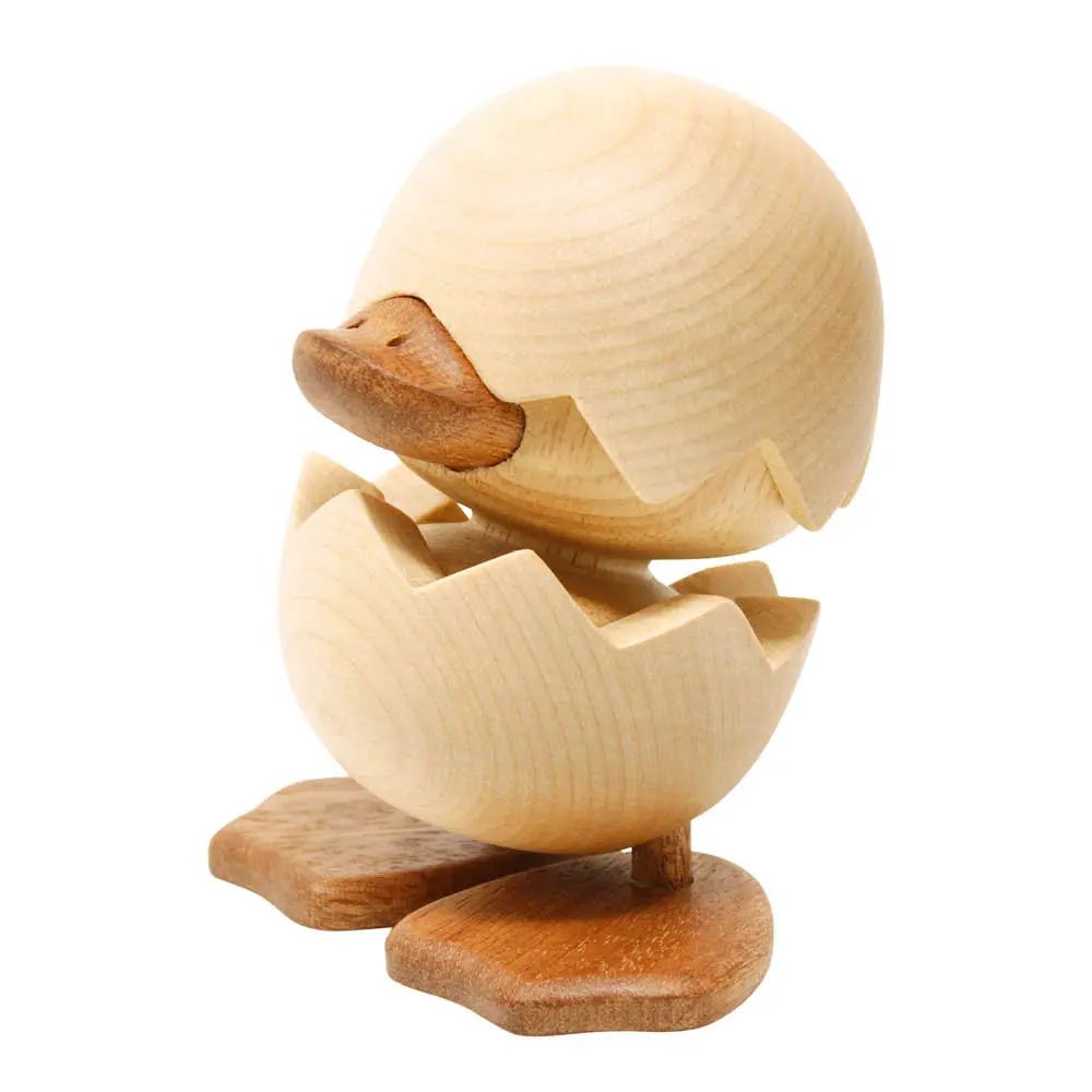 Puufiguuri Ruma ankanpoikanen 8 cm Kumipuu/Sapele