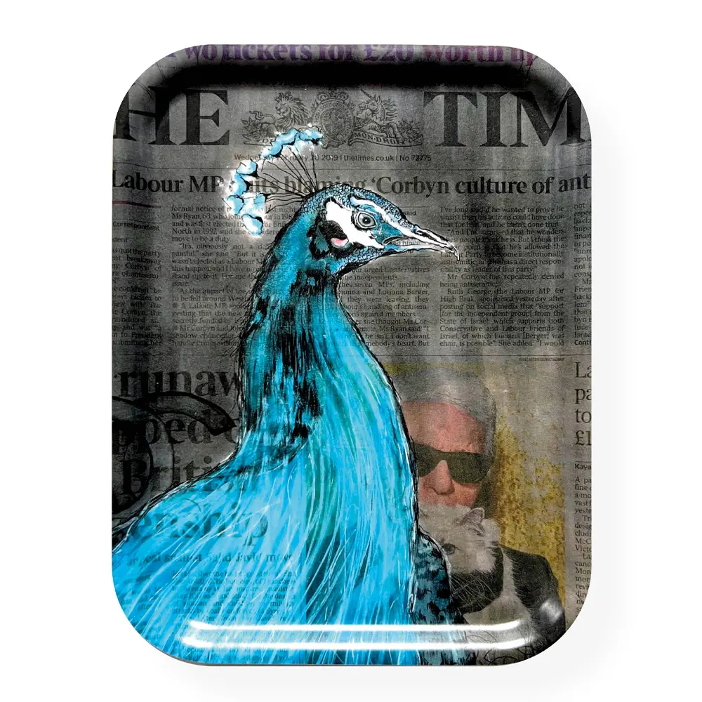 Tarjotin RIP Karl Lagerfeld 20x27 cm