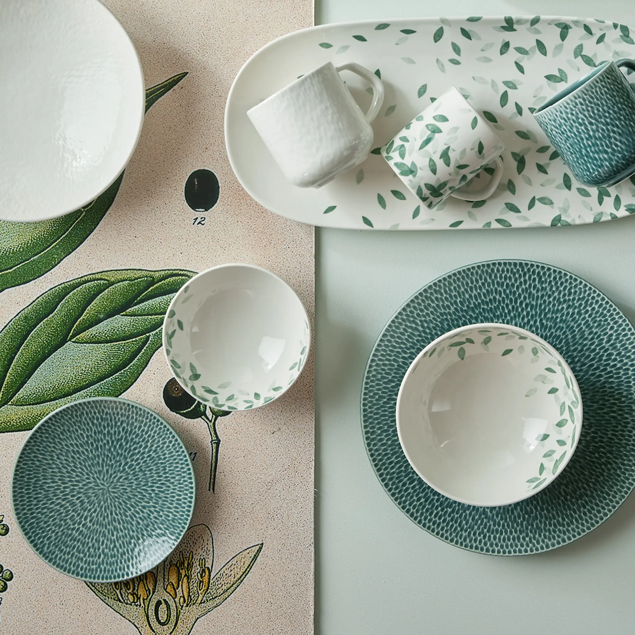 Denby Carve Green tallrik 27,5 cm grön