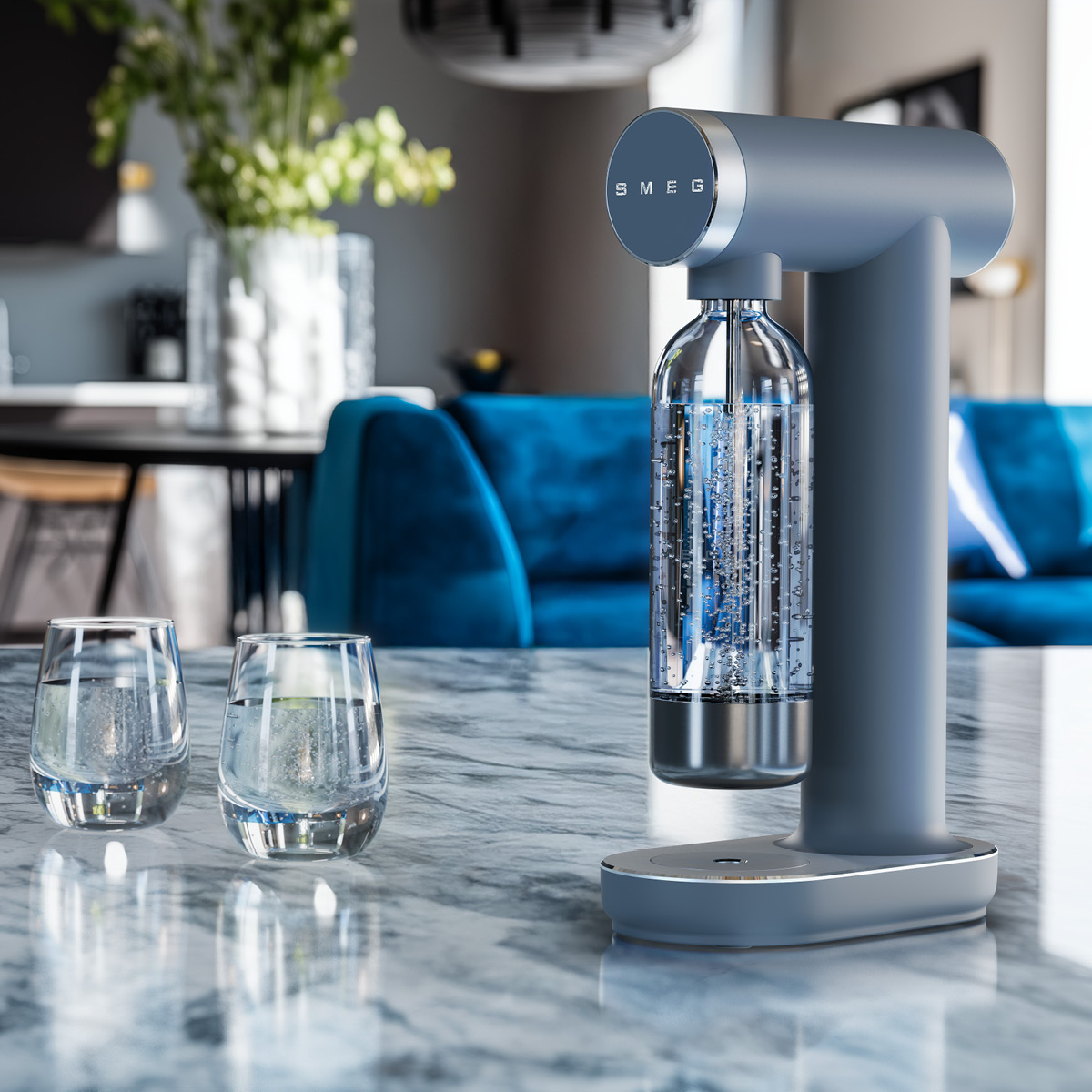 Smeg Smeg Collezione SKC01 kolsyremaskin 0,8 L storm blue