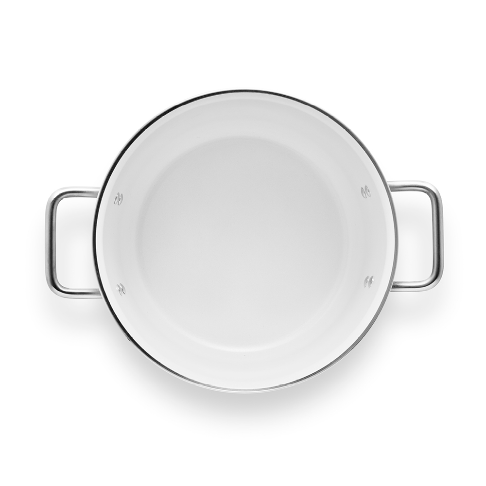 Eva Trio White Line grytesett 3 deler keramisk belegg