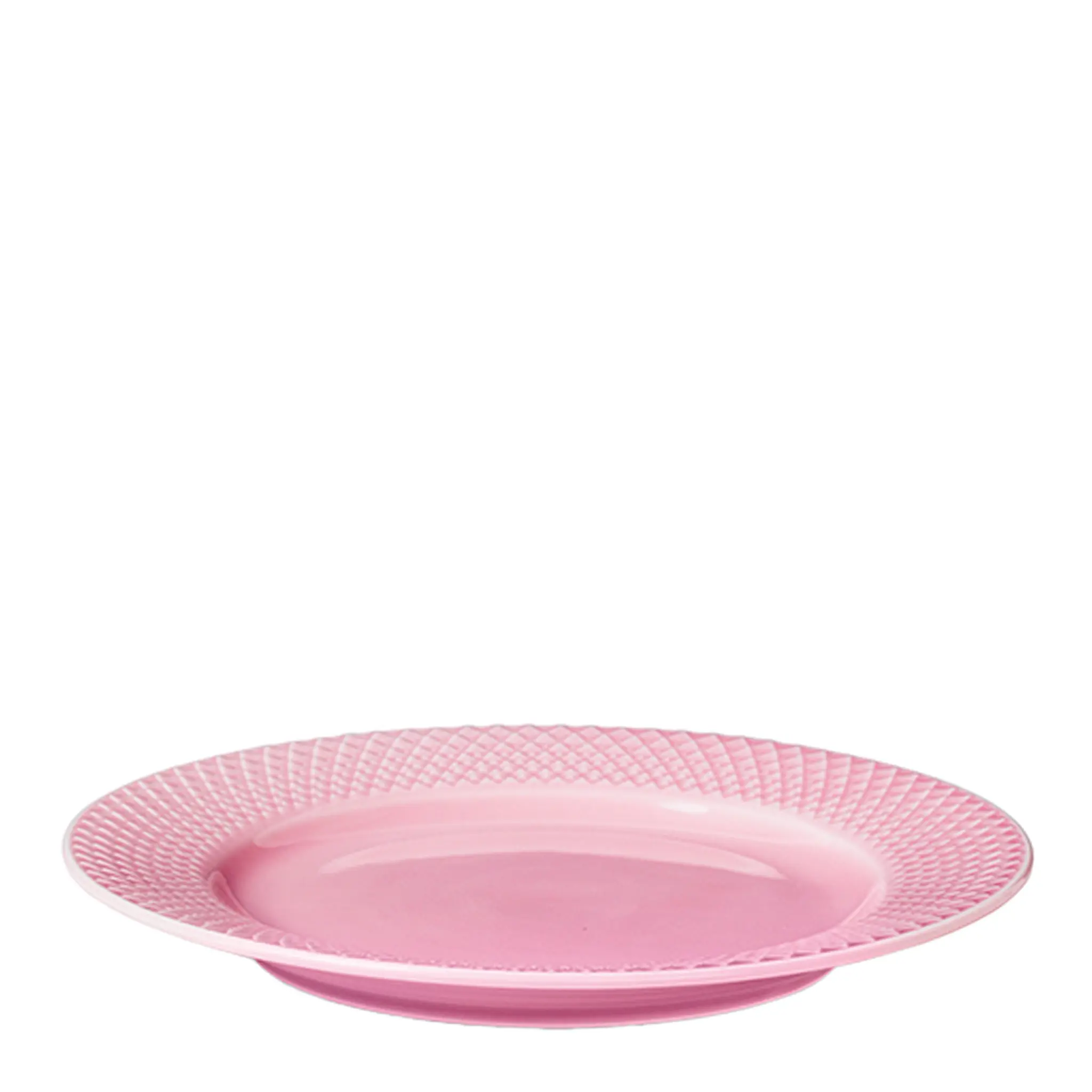 Lyngby Porcelæn Rhombe Color Tallrik 21 cm Rosa