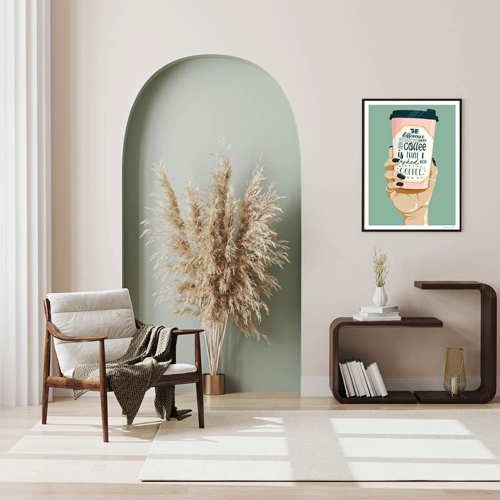 Poster & Frame ByKammille Juliste 50x70 cm I asked for coffee