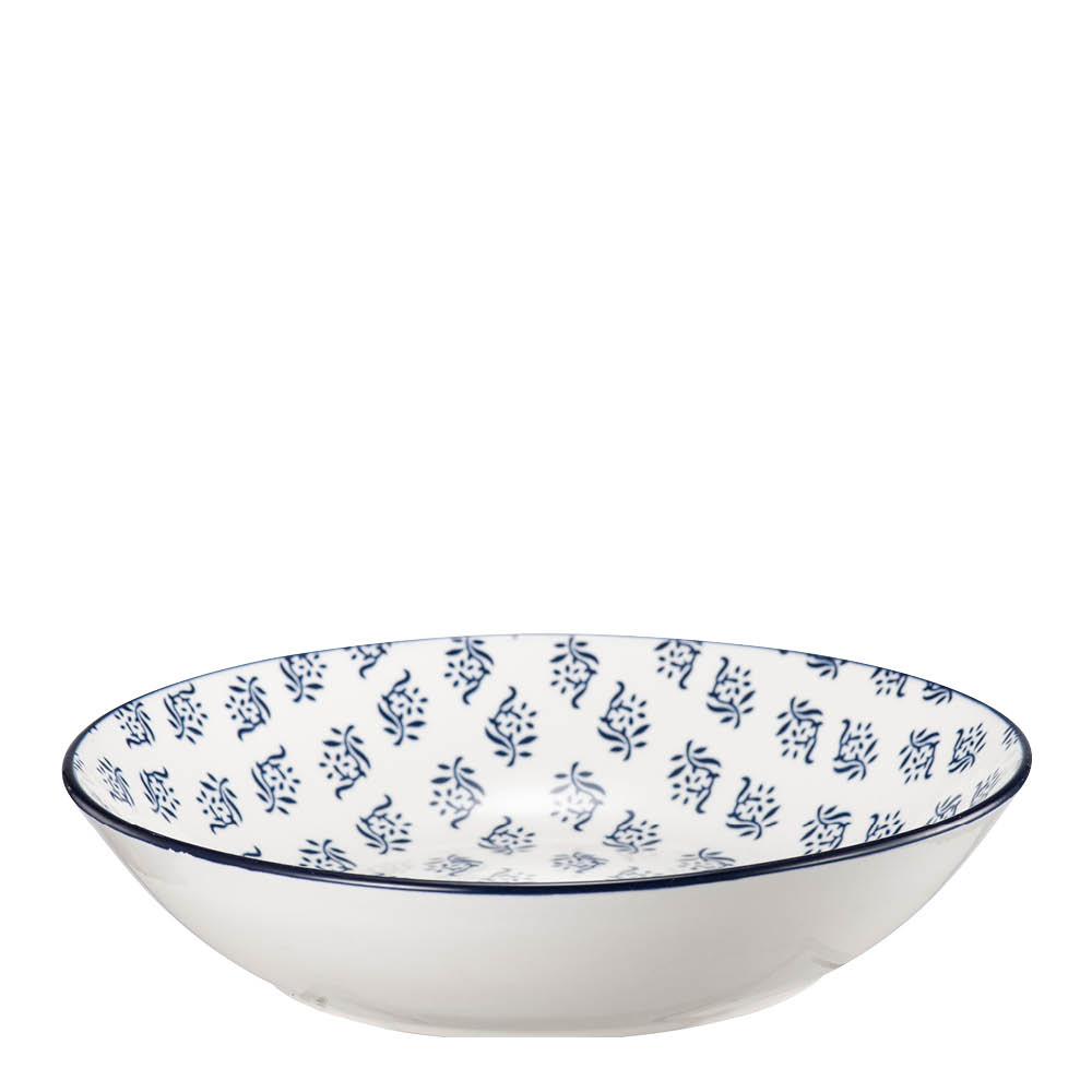 Stiernholm Sakura dyp tallerken 20 cm 80 cl hvit/blå