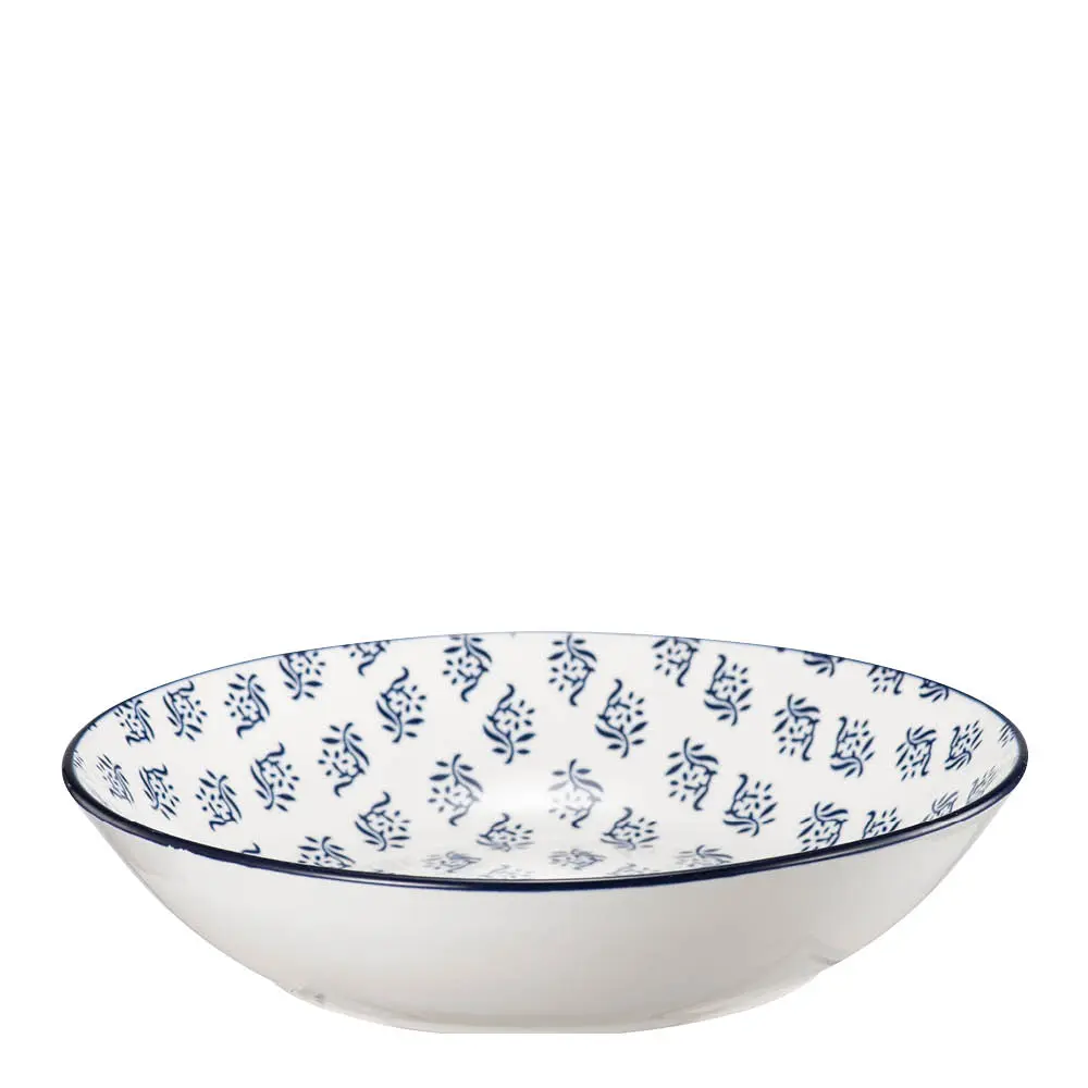 Sakura dyp tallerken 20 cm 80 cl hvit/blå