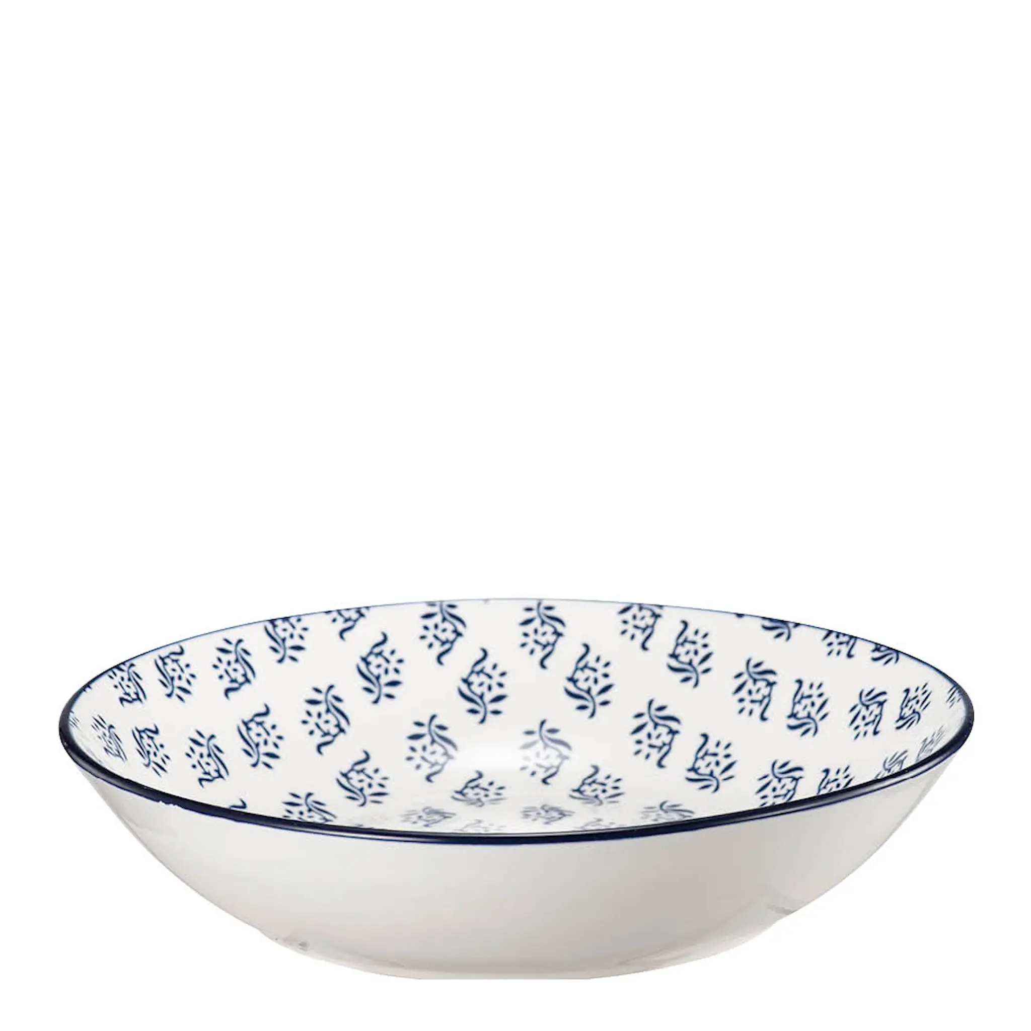 Stiernholm Sakura dyp tallerken 20 cm 80 cl hvit/blå