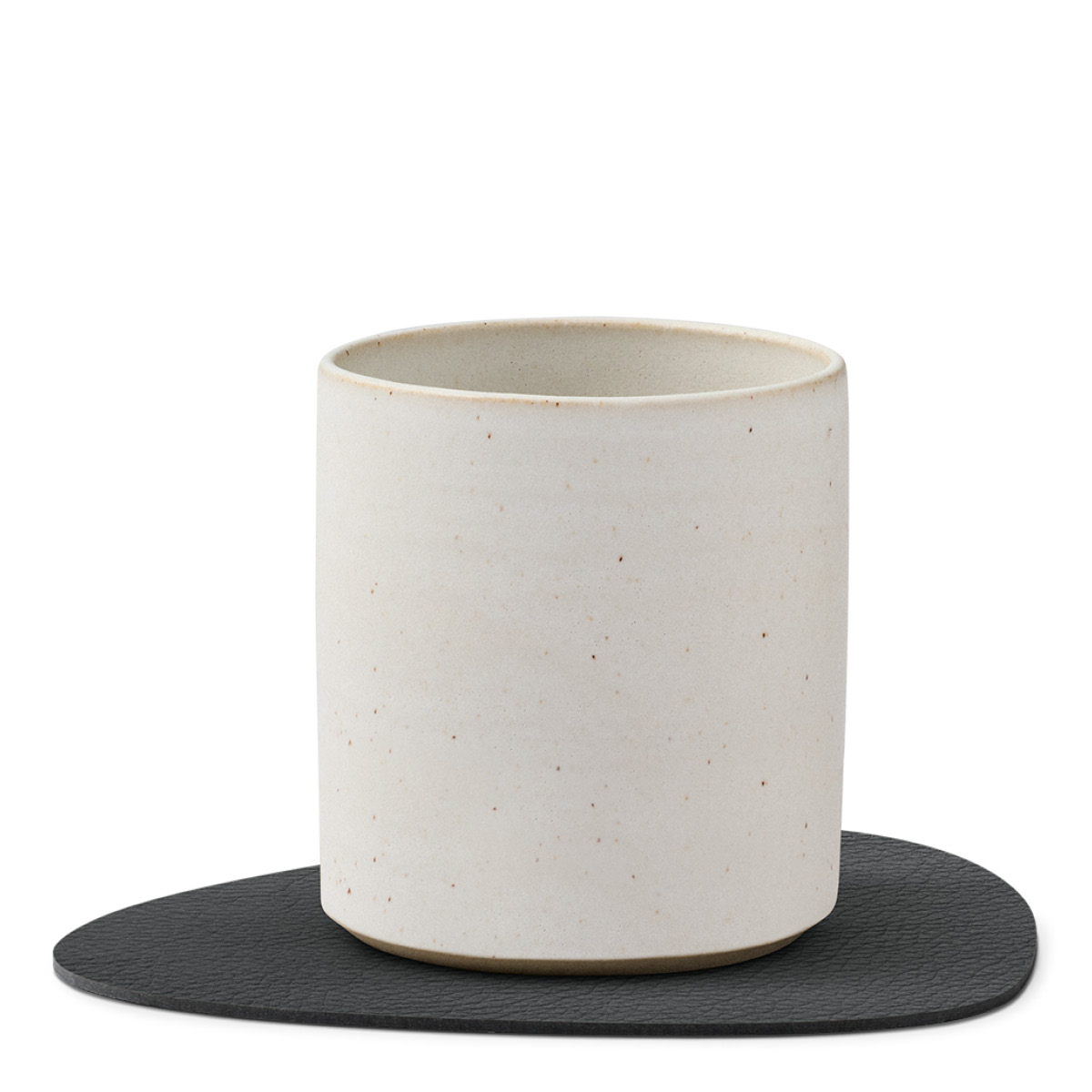 LIND DNA Leather Serene Curve Glasunderlägg 11x13 cm Anthracite