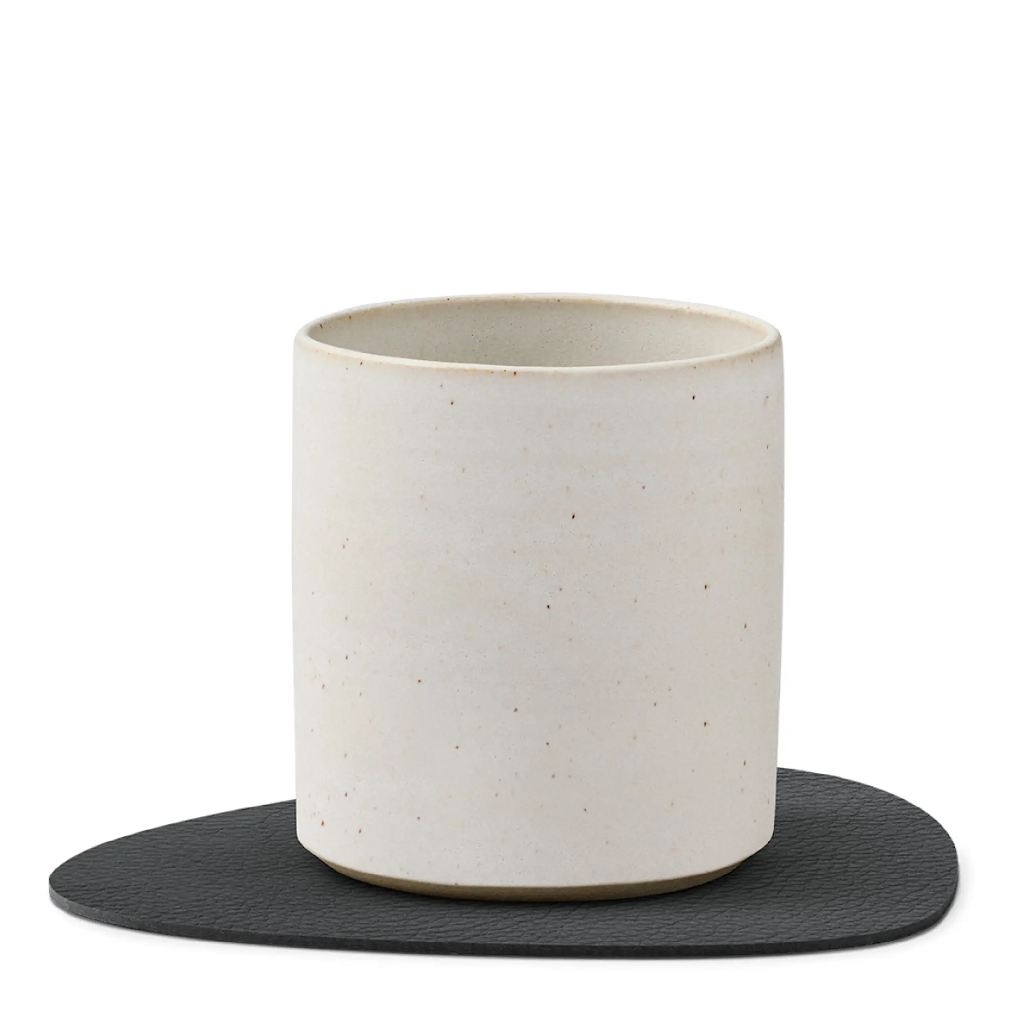 LIND DNA Leather Serene Curve Glasunderlägg 11x13 cm Anthracite