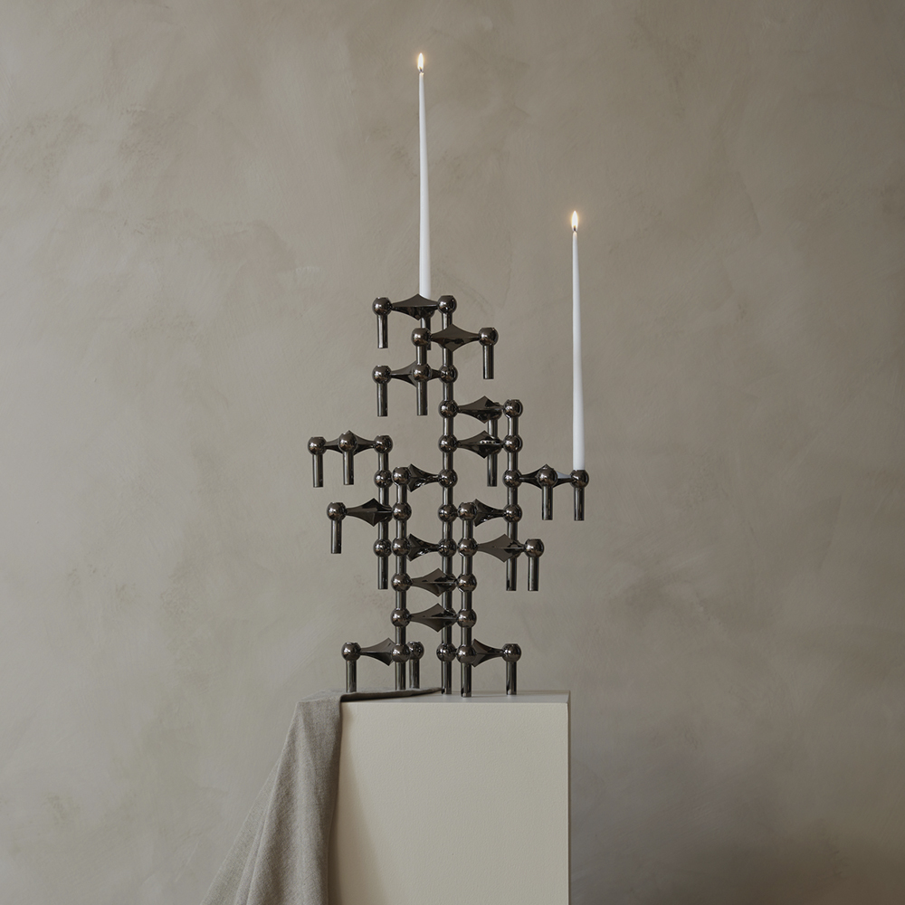 Stoff Nagel Stoff Nagel ljusstake 1-pack Svart krom