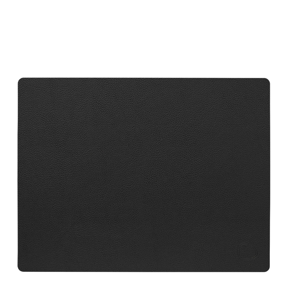 LIND DNA - Rectangle Leather Serene Pöytätabletti 26x34,5 cm Black