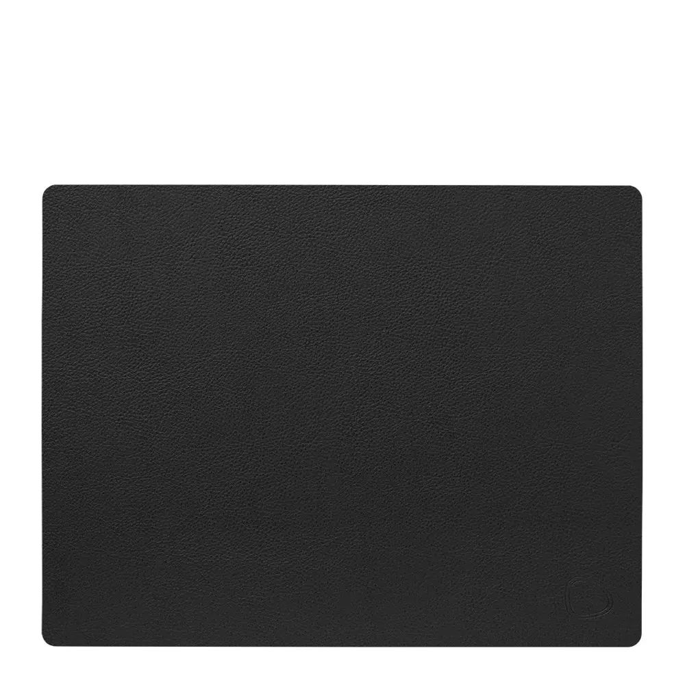 Leather Serene rectangle bordbrikke 26x34 cm black