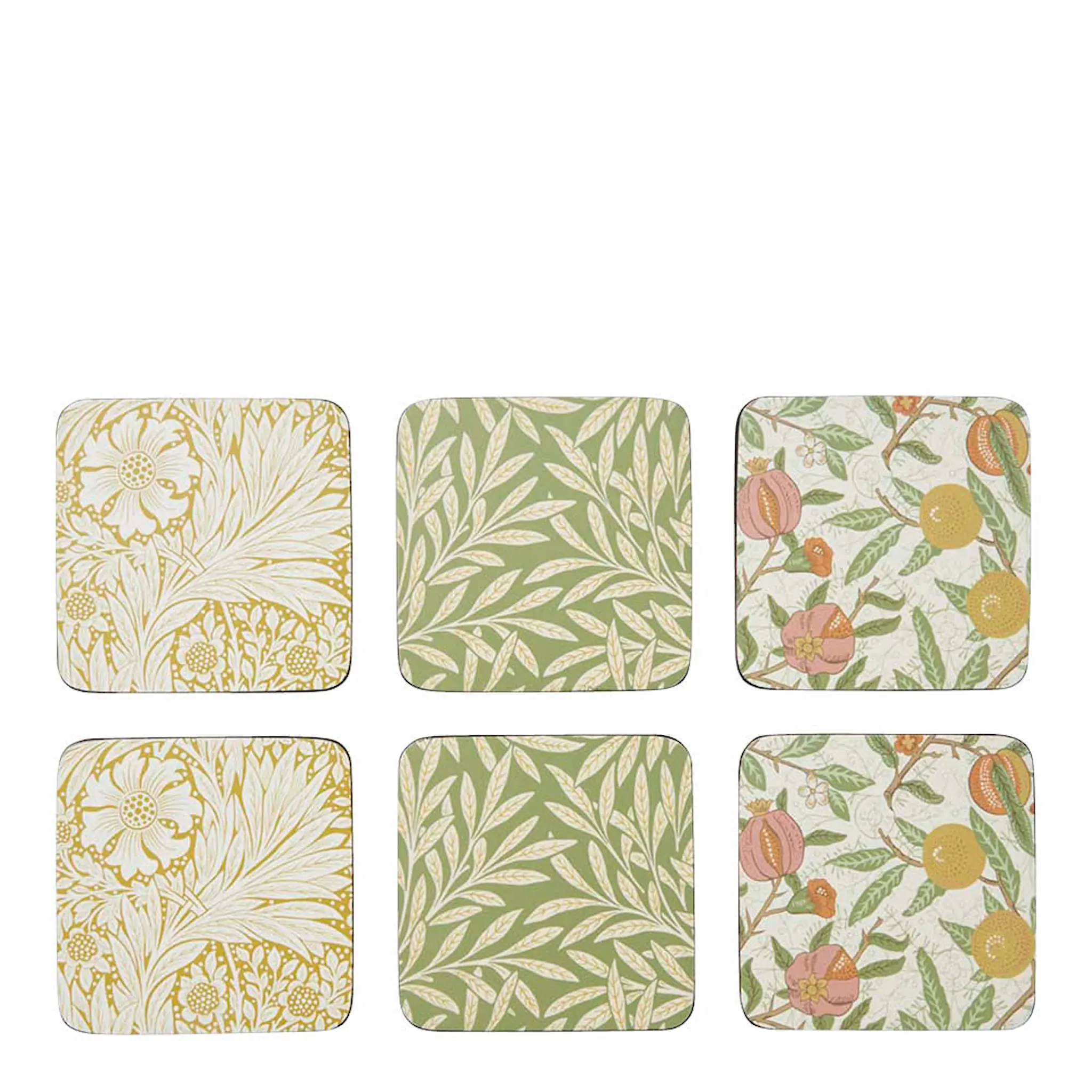 Spode Morris & Co glasunderlägg 6-pack Simply Mixed