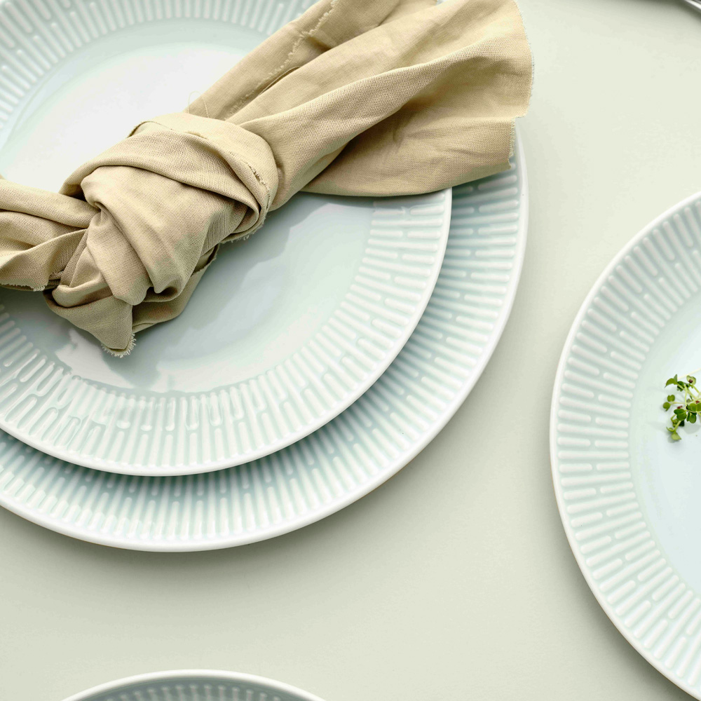 Aida Relief tallerken 27 cm lys grønn