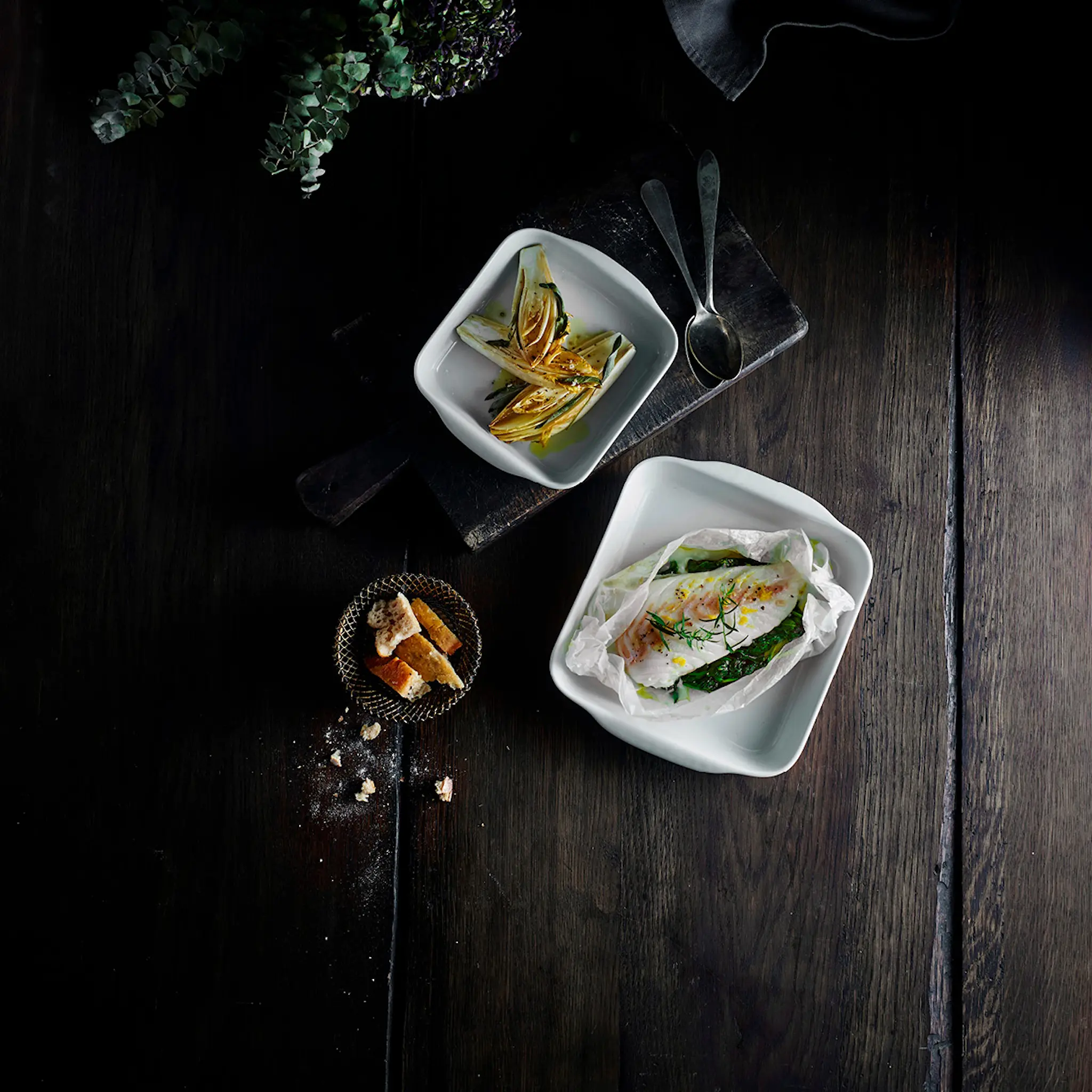 Pillivuyt Kvadratfat nr.1 14 cm hvit