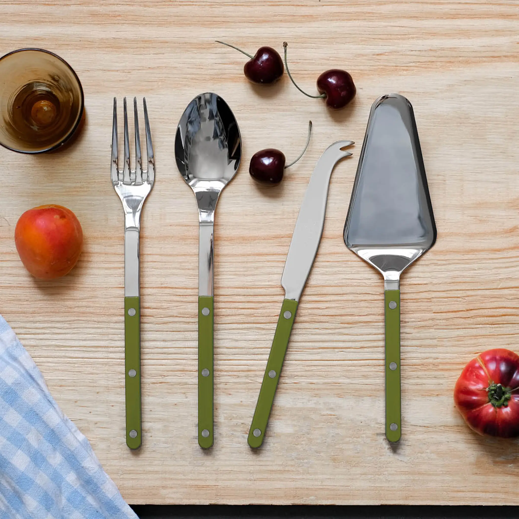 Sabre Bistrot kakespade 25 cm green fern