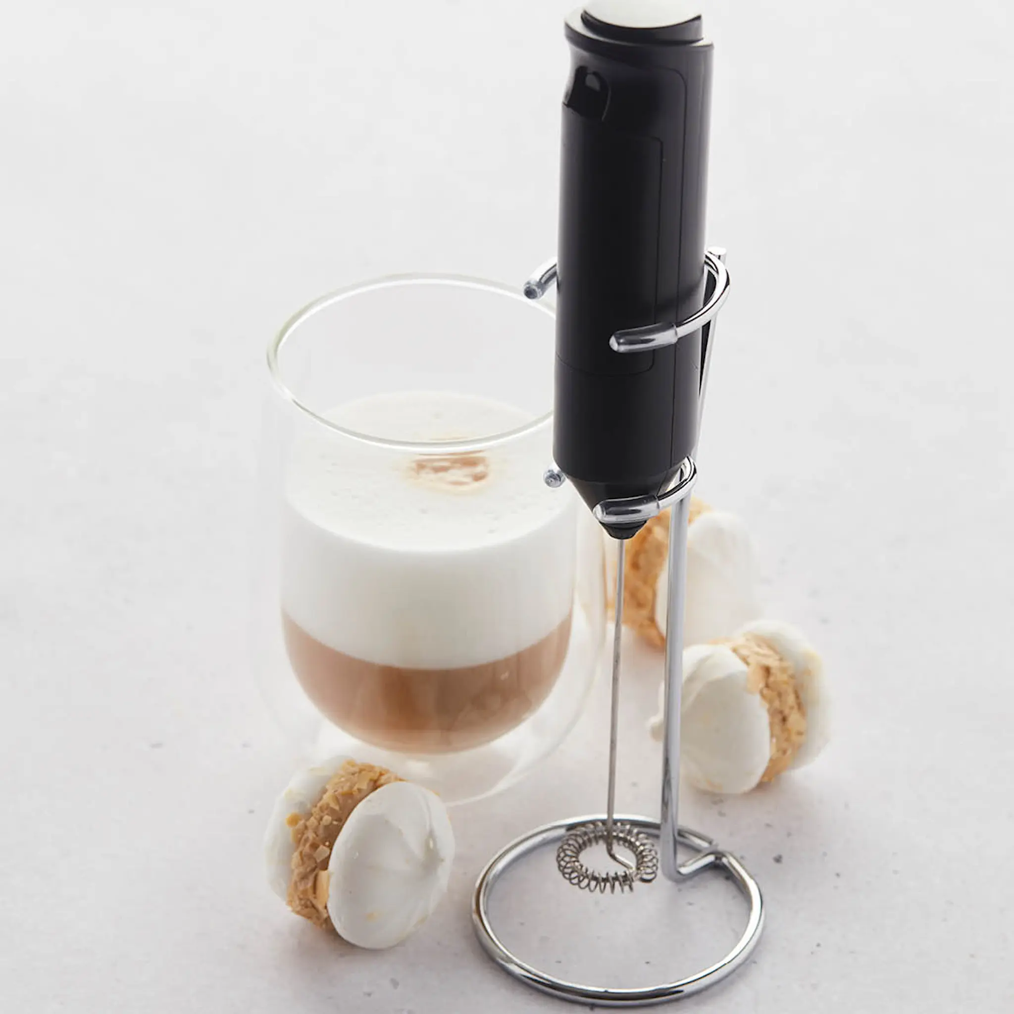 Point Virgule Mjölkskummare elektrisk med ställ 24 cm svart