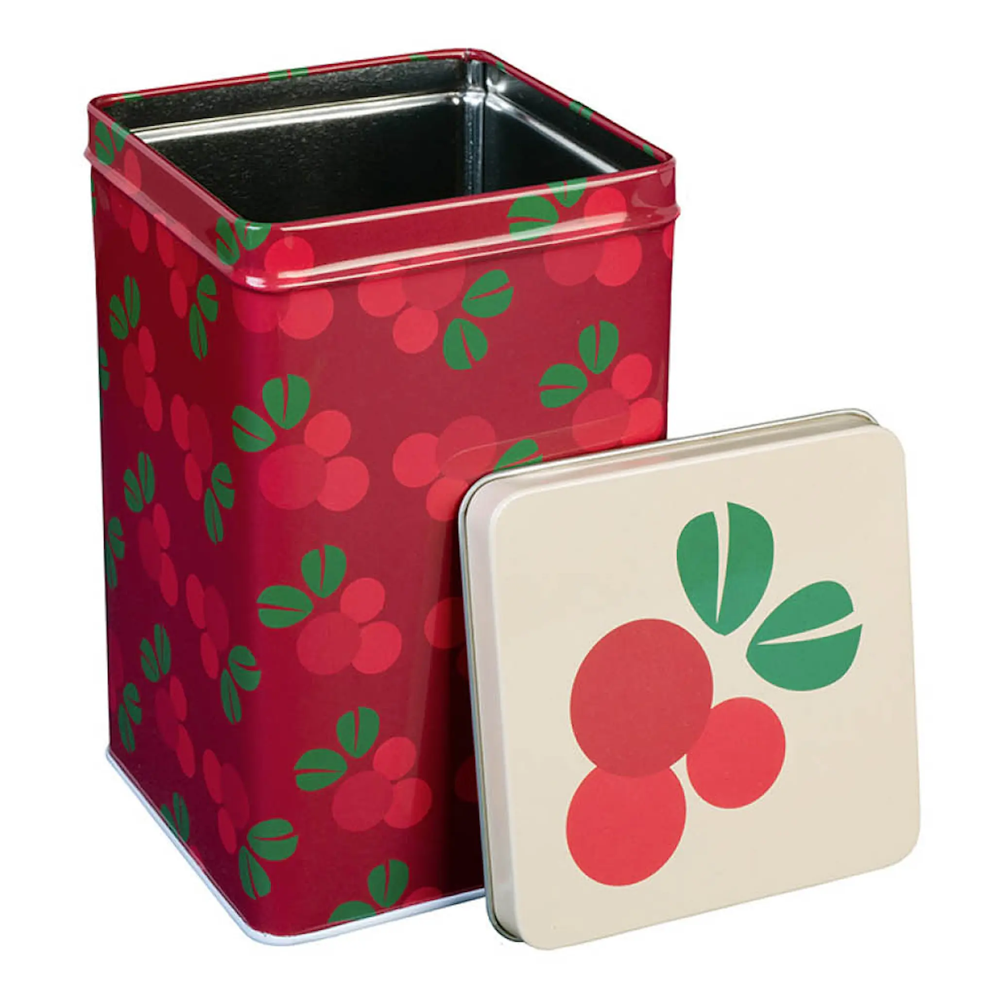 Blafre Puolukka Peltipurkki korkea 10x10x16 cm Punainen