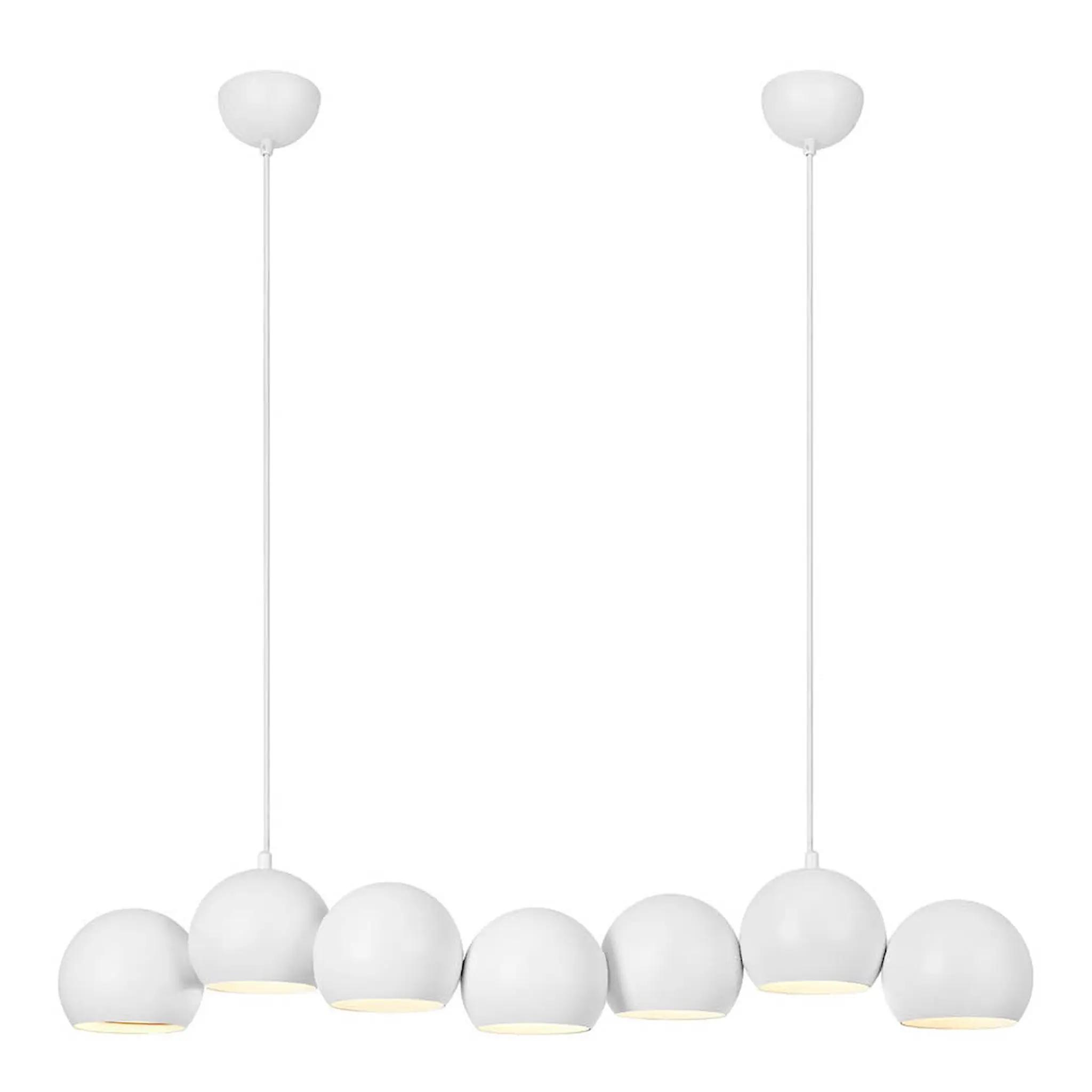 Markslöjd Cupolo pendellampa 7 ljus 101 cm vit