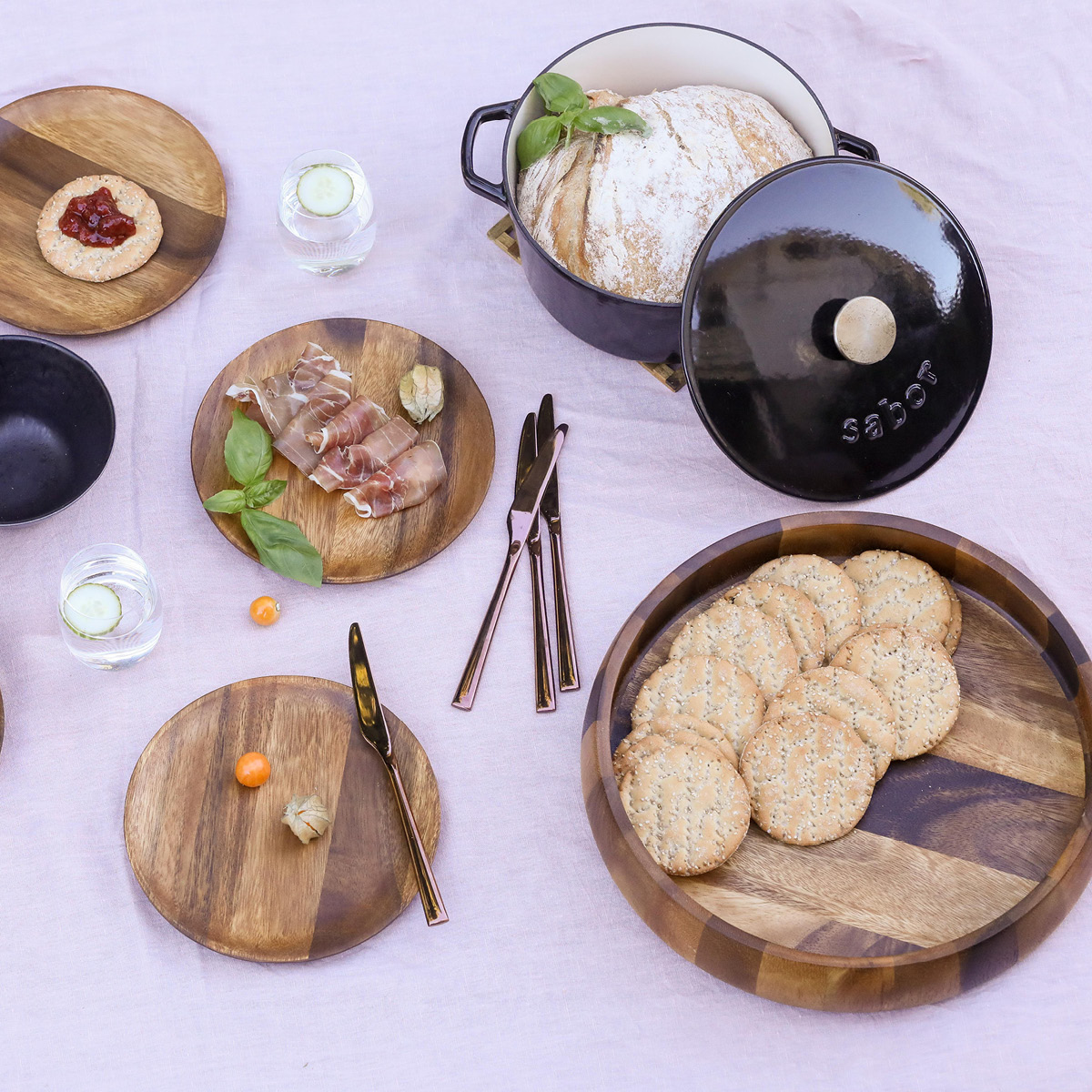 Sabor Gjutjärnsgryta 24 cm 4,4 L svart