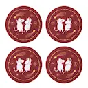 Mumin glasunderlägg 4-pack Festliga stunder