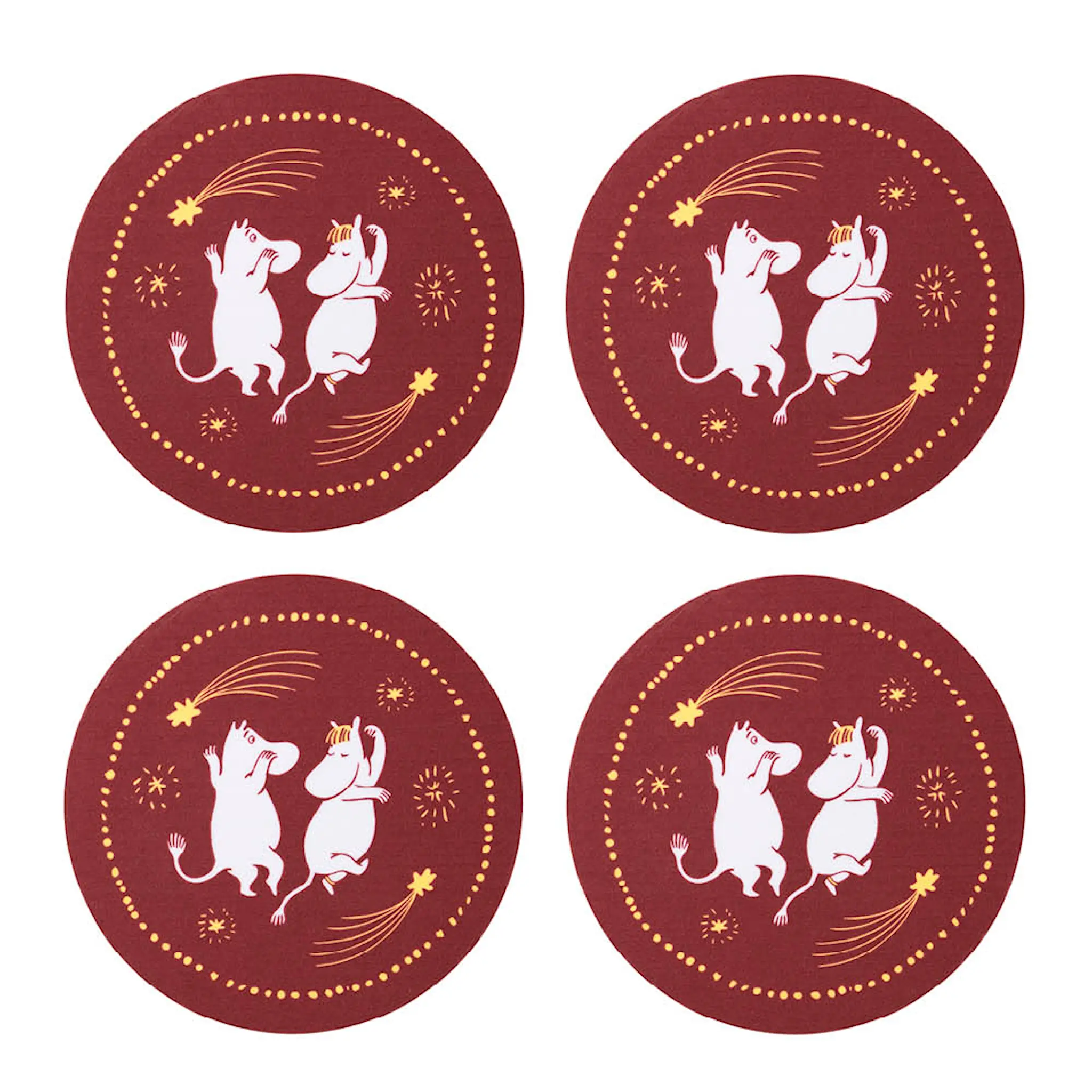 Moomin Arabia Mumin glasunderlägg 4-pack Festliga stunder