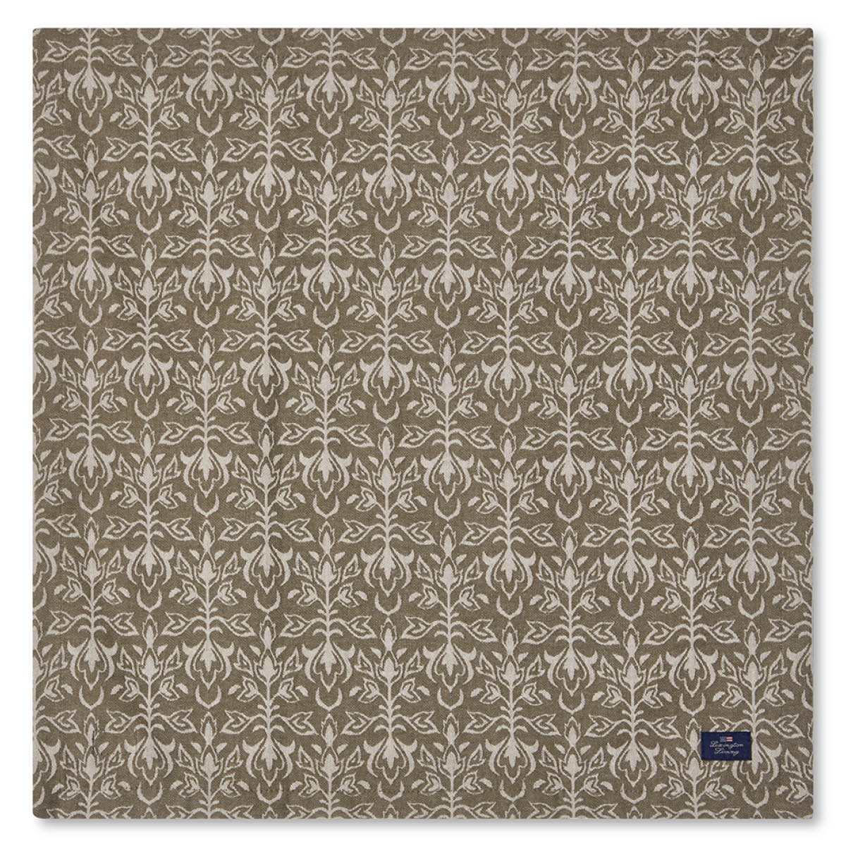 Lexington Jacquard serviett 50x50 cm ornament beige/mørk oliven