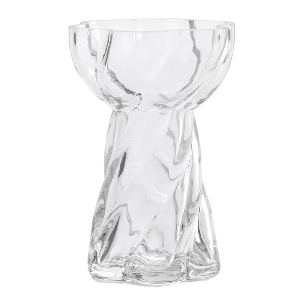 Twist Bulb vase 12 cm klar