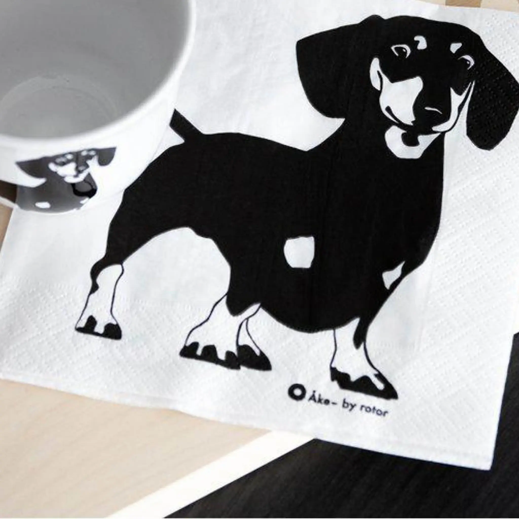 Rotor Design Åke servetter 33x33 cm 2x20-pack svart/vit